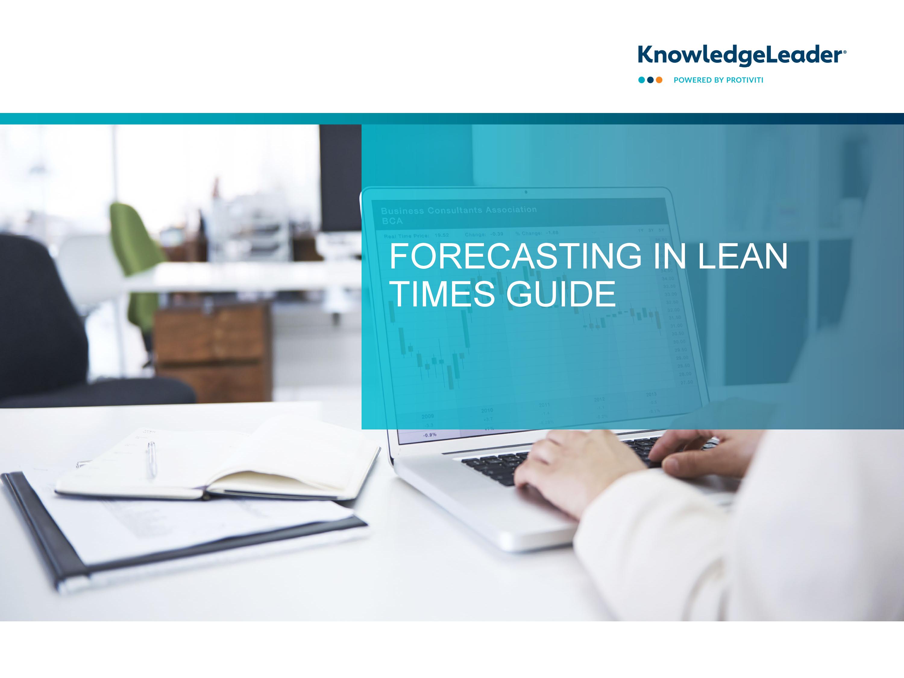 screenshot of the first page of Forecasting in Lean Times Guide