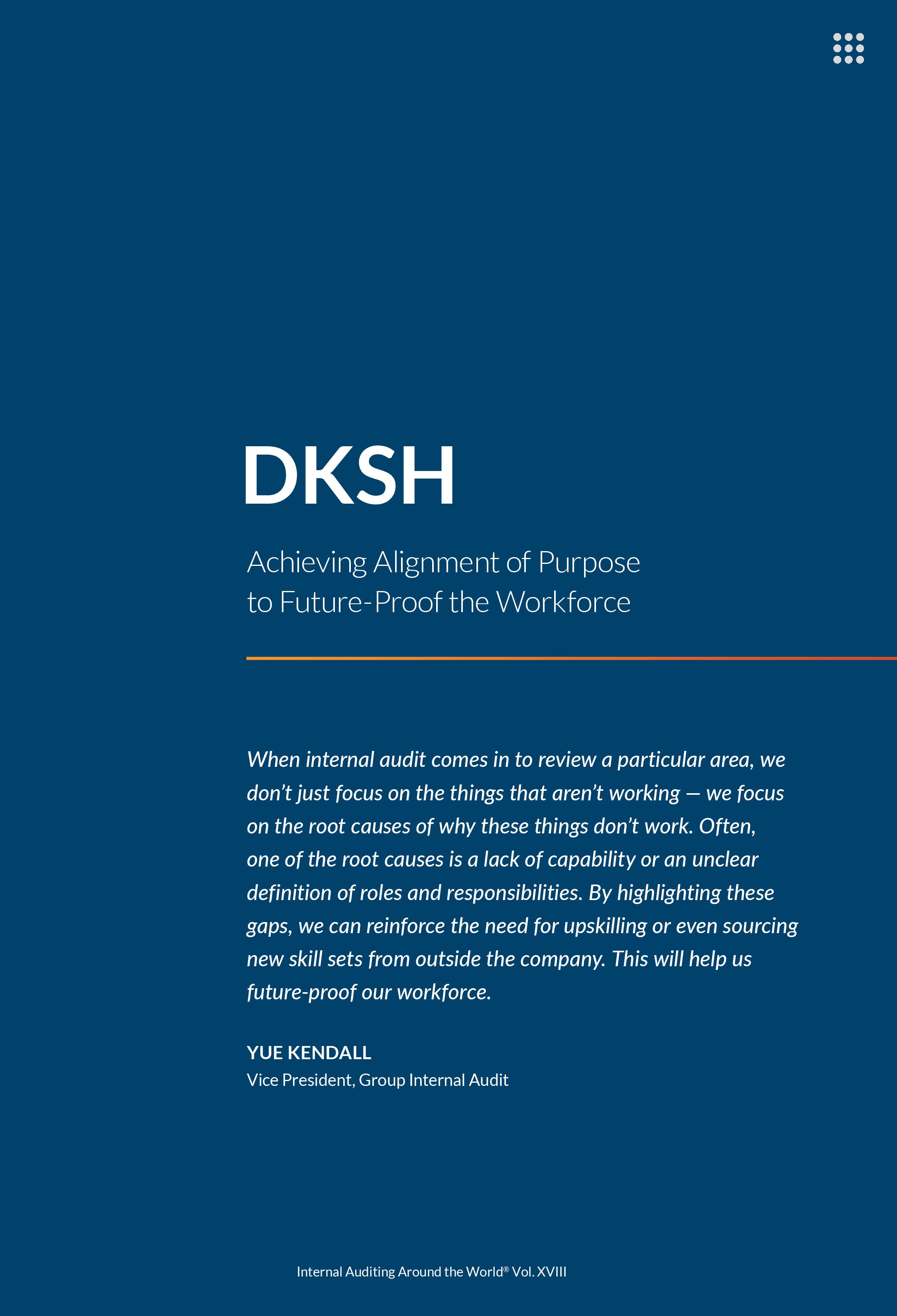 screenshot of the first page of DKSH Performer Profile