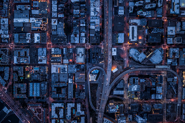 image of city from above