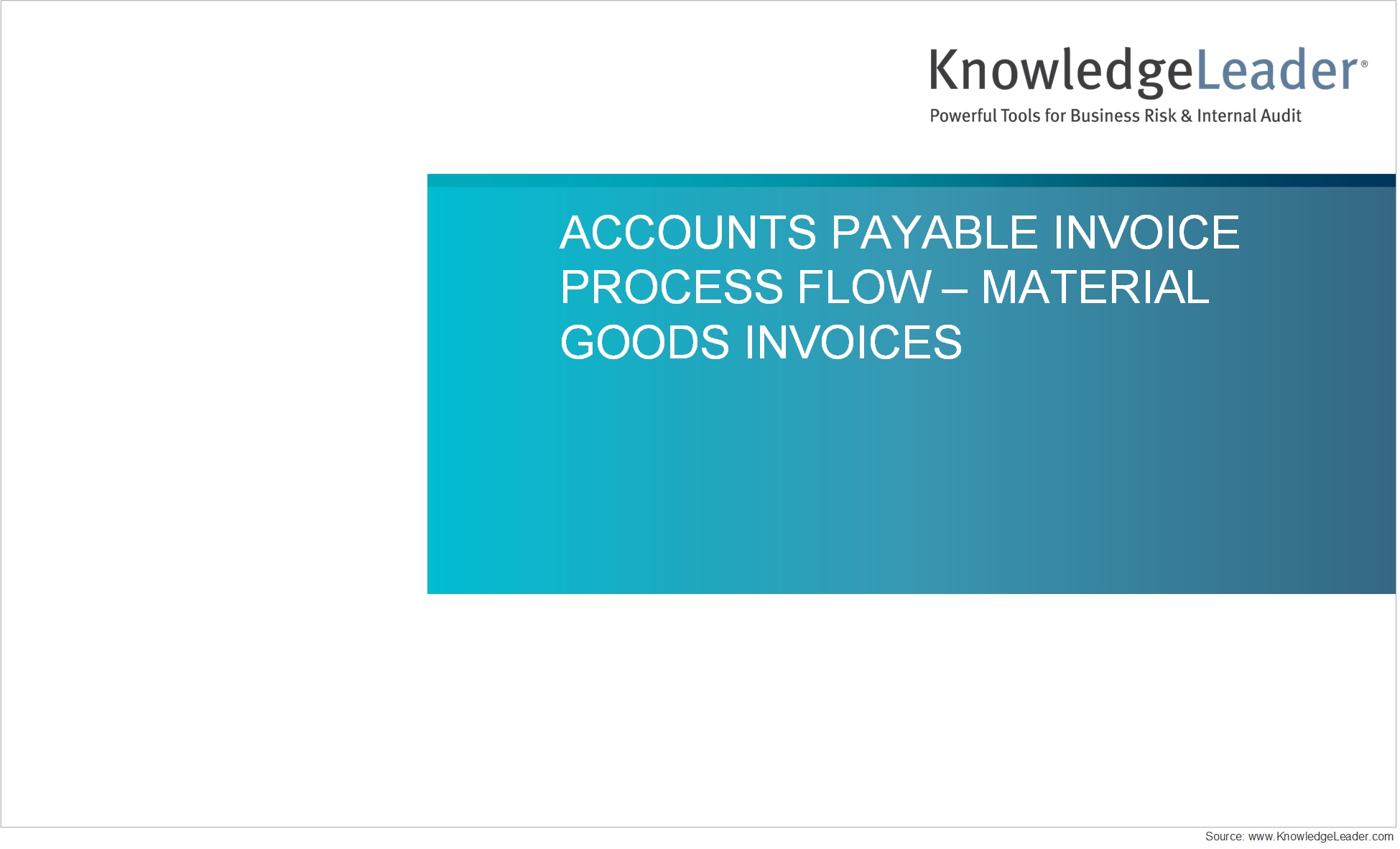 Screenshot of the first page of Accounts Payable Invoice Process Flow - Material Goods Invoices