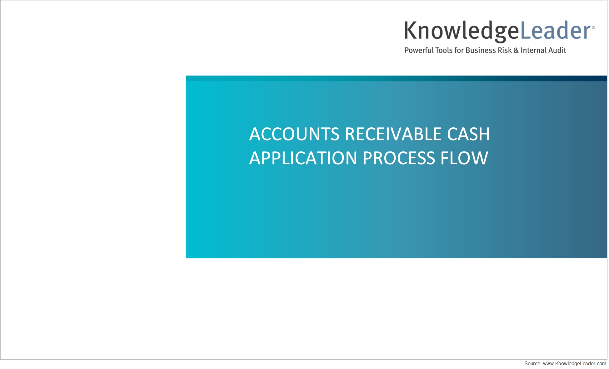 Screenshot of the first page of Accounts Receivable Cash Application Process Flow