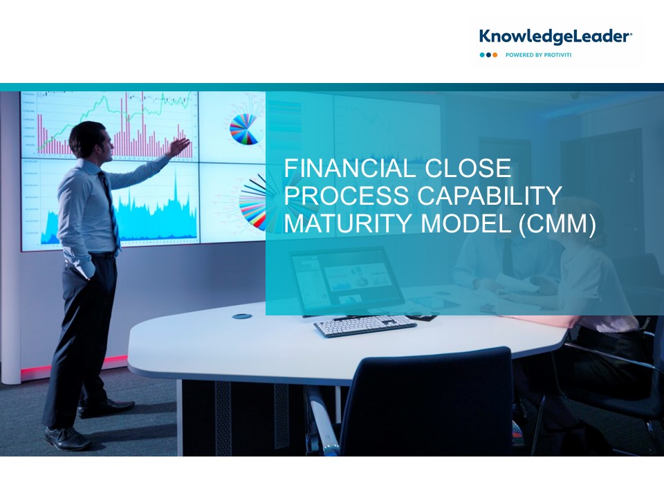 Screenshot of the first page of Financial Close Process Capability Maturity Model (CMM)