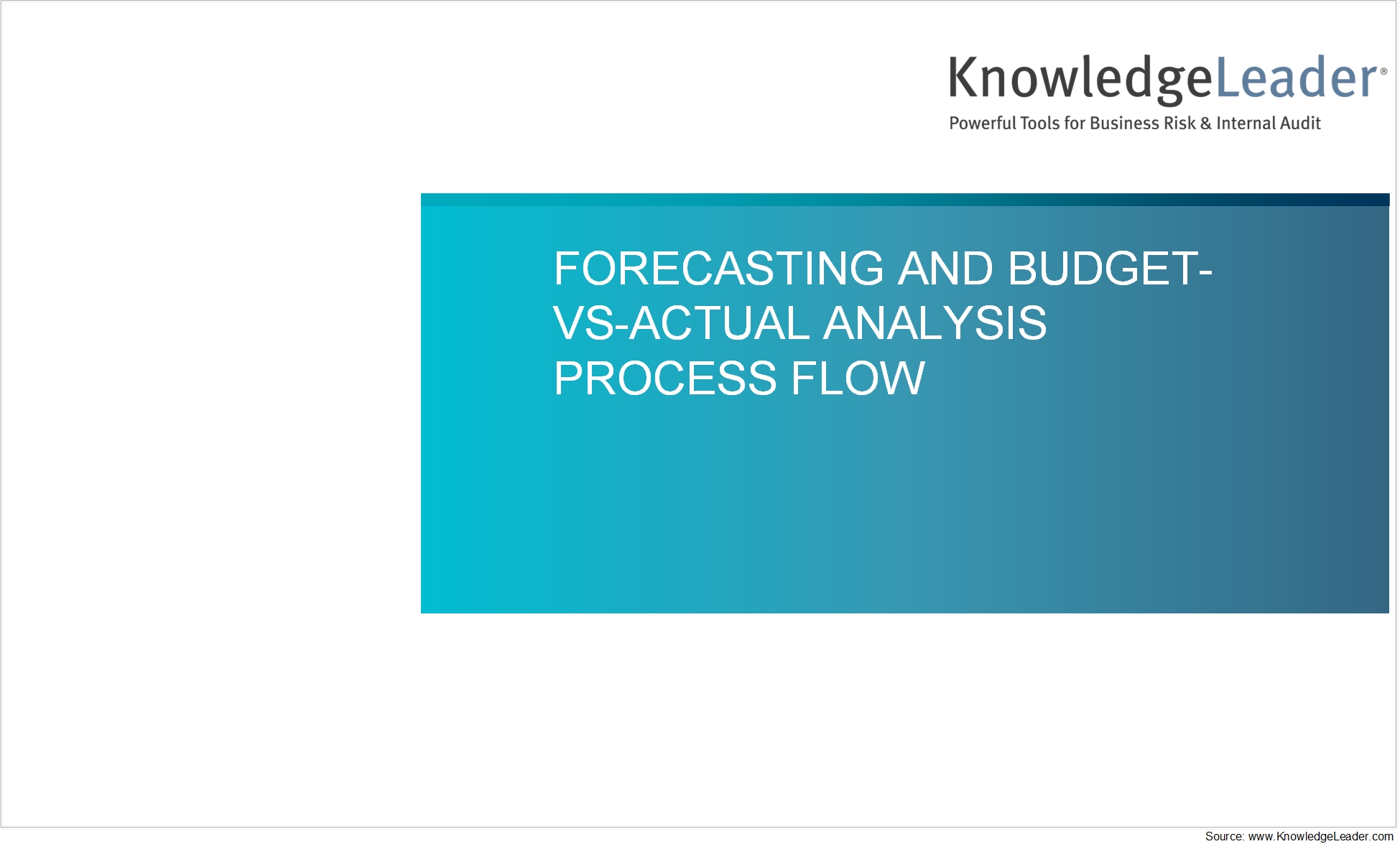 Screenshot of the first page of Forecasting and Budget vs Actual Analysis Process Flow