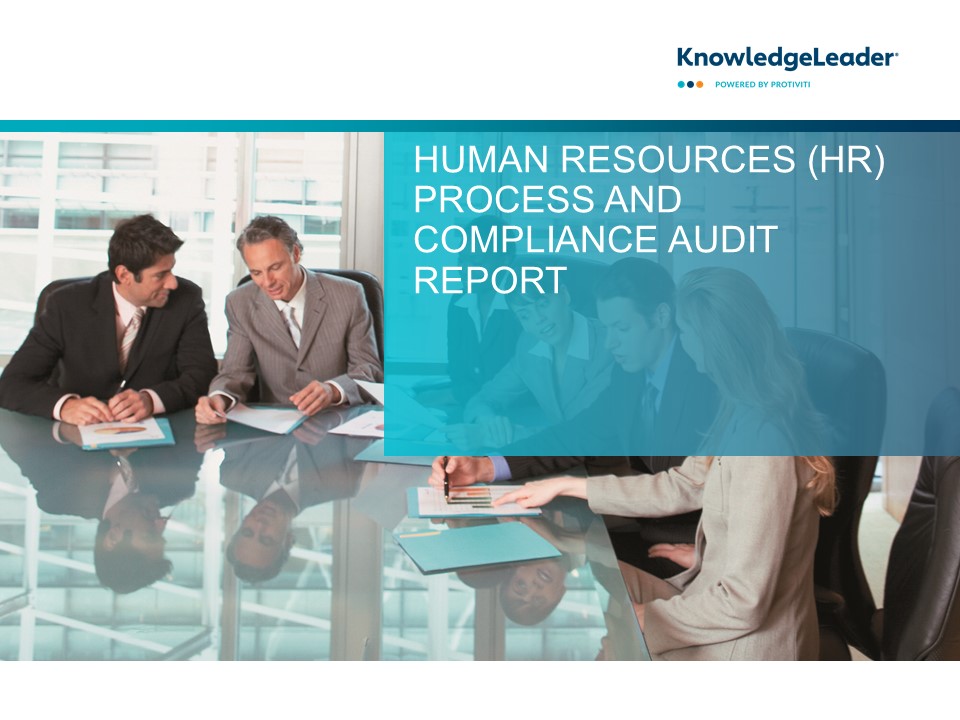 Screenshot of the first page of HR Process and Compliance Audit Report