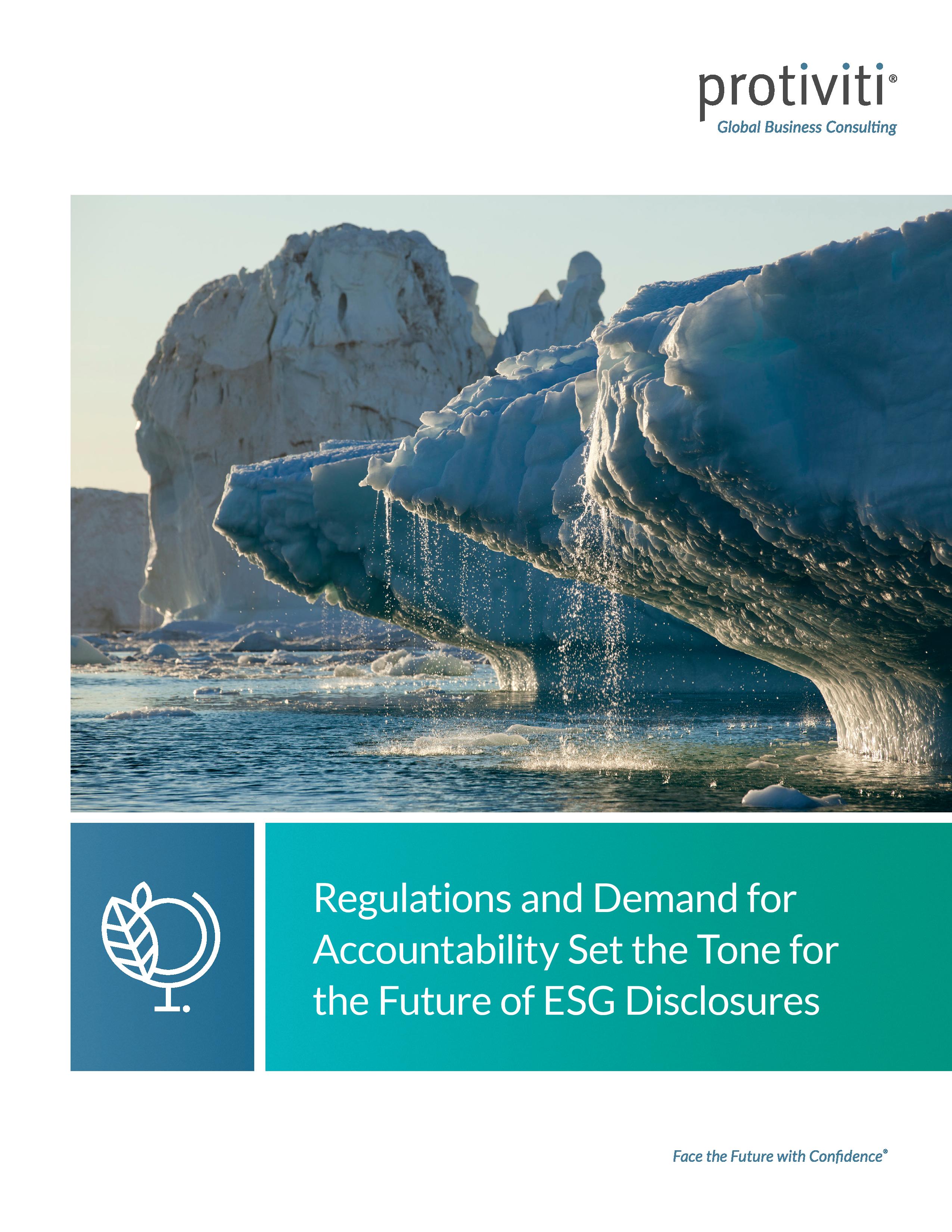 Screenshot of the first page of Regulations and Demand for Accountability Set the Tone for the Future of ESG Disclosures
