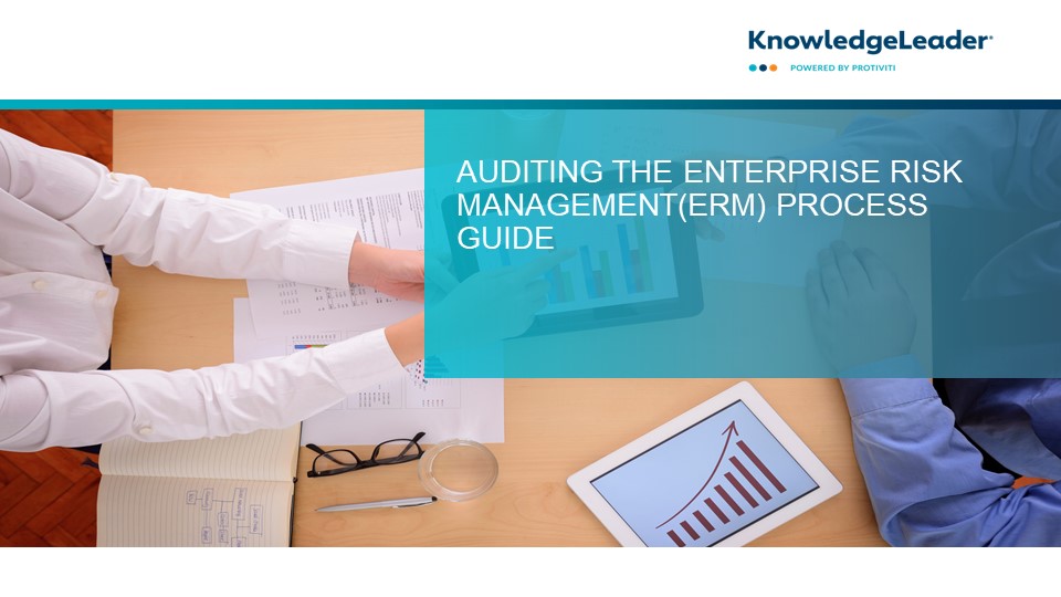 Screenshot of the first page of Auditing the Enterprise Risk Management (ERM) Process Guide