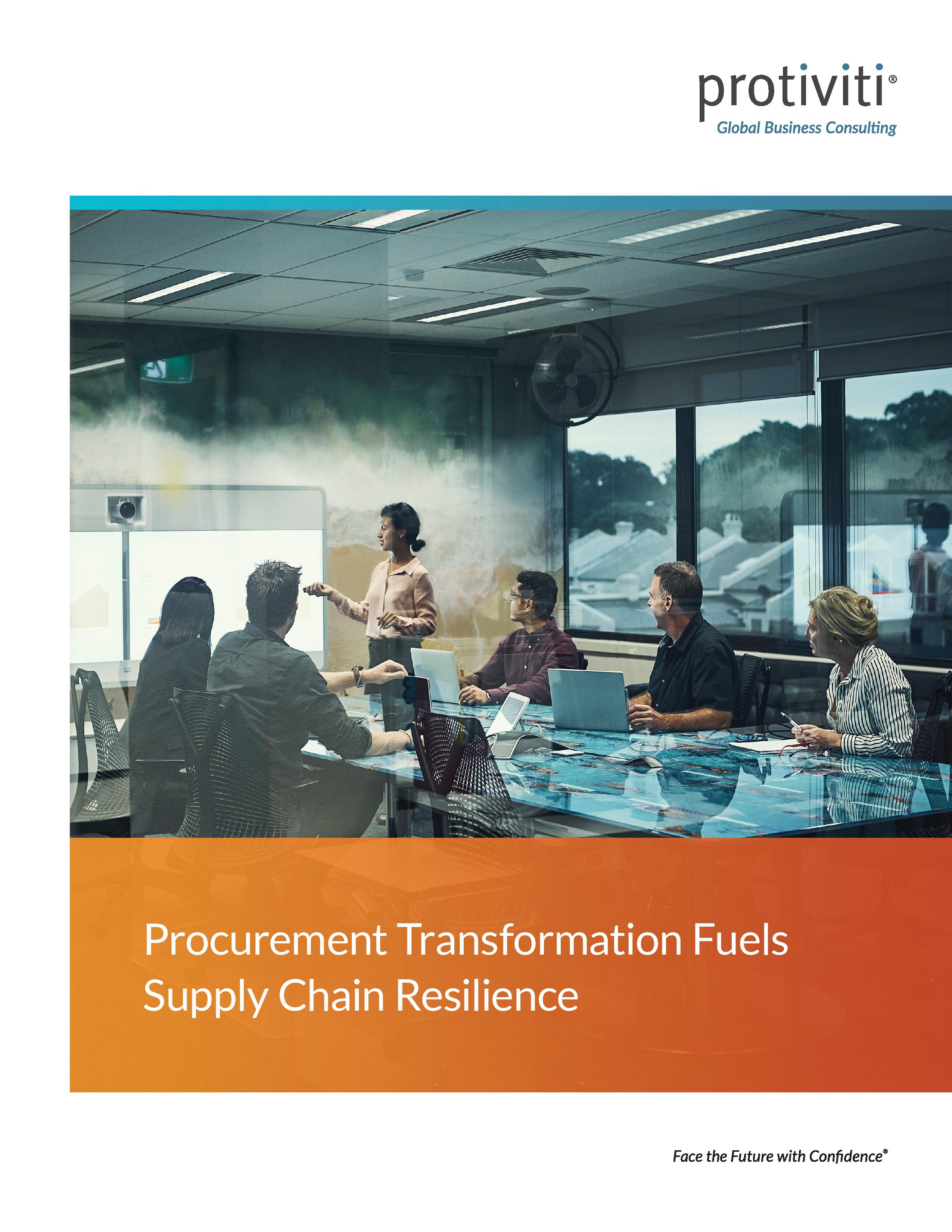 screenshot of the first page of Procurement Transformation Fuels Supply Chain Resilience