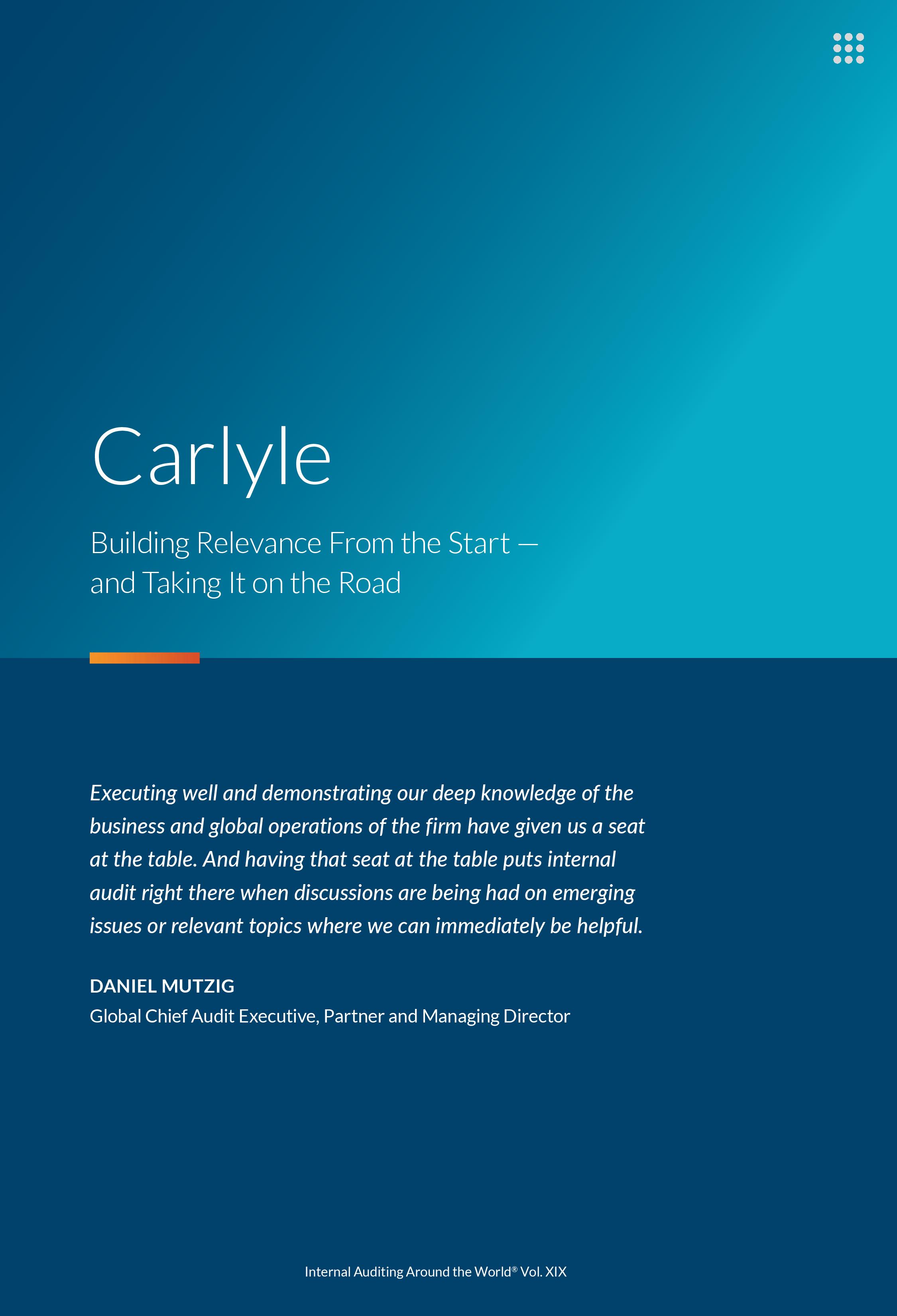 Screenshot of the first page of Carlyle Building Relevance From the Start