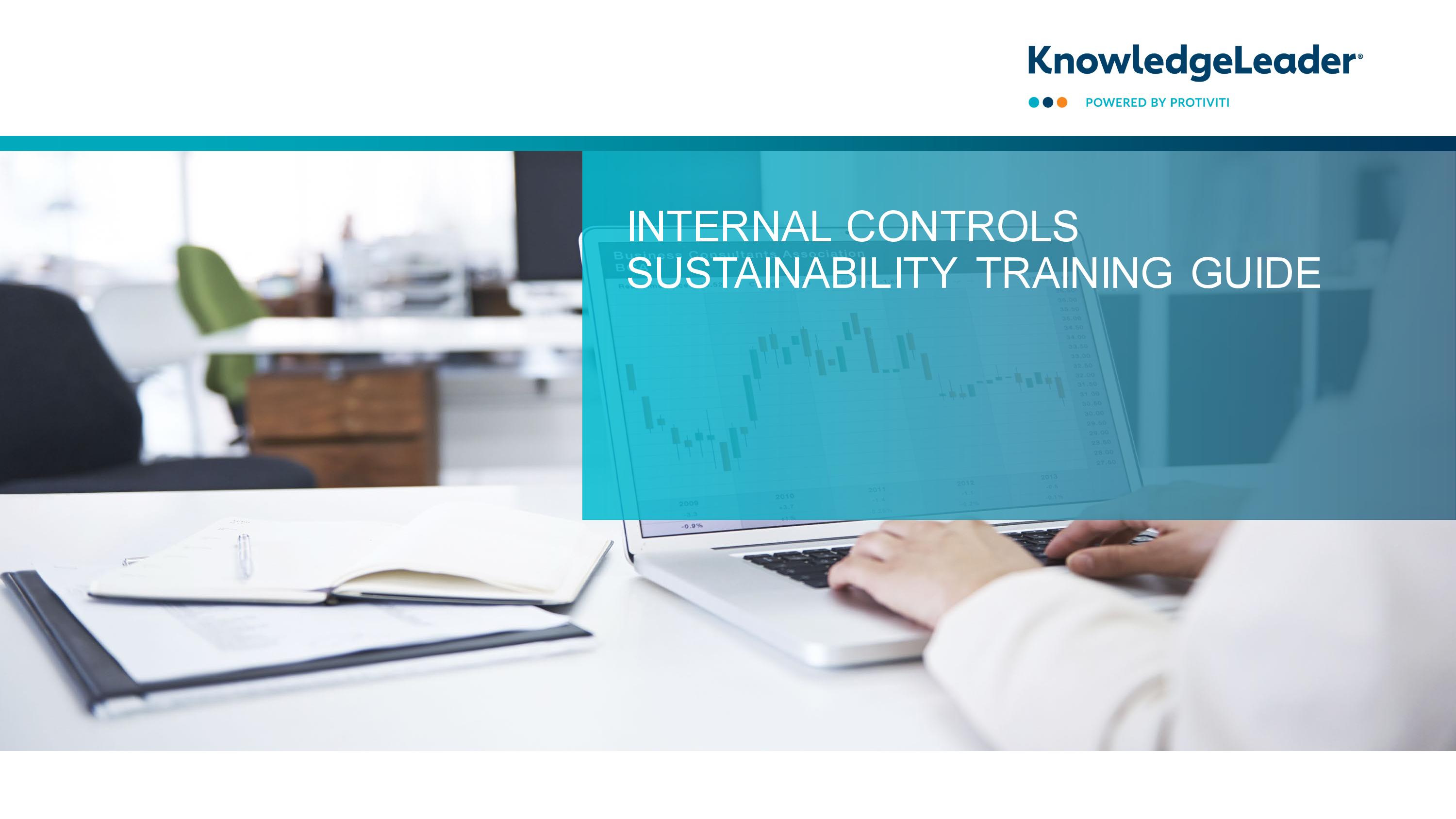 Screenshot of the first page of Internal Controls Sustainability Training Guide
