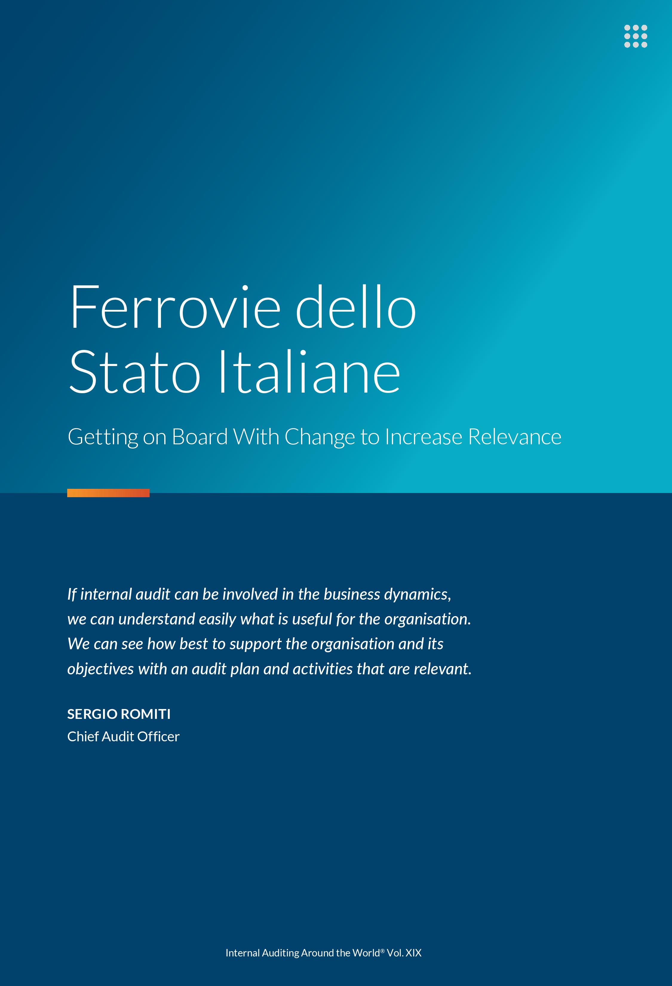 screenshot of the first page of Ferrovie dello Stato Italiane Getting on Board With Change to Increase Relevance