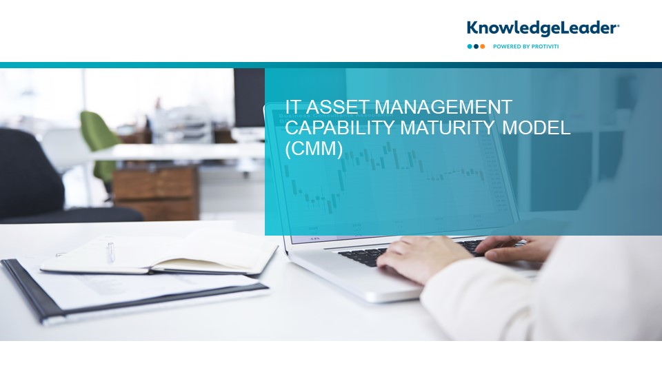 Screenshot of the first page of IT Asset Management Capability Maturity Model (CMM)