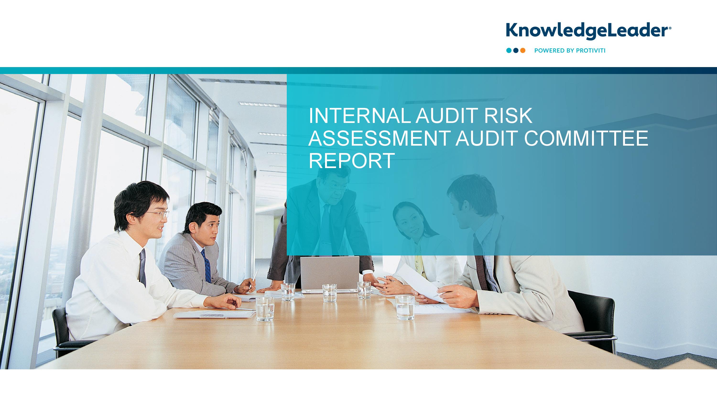 screenshot of the first page of Internal Audit Risk Assessment Audit Committee Report