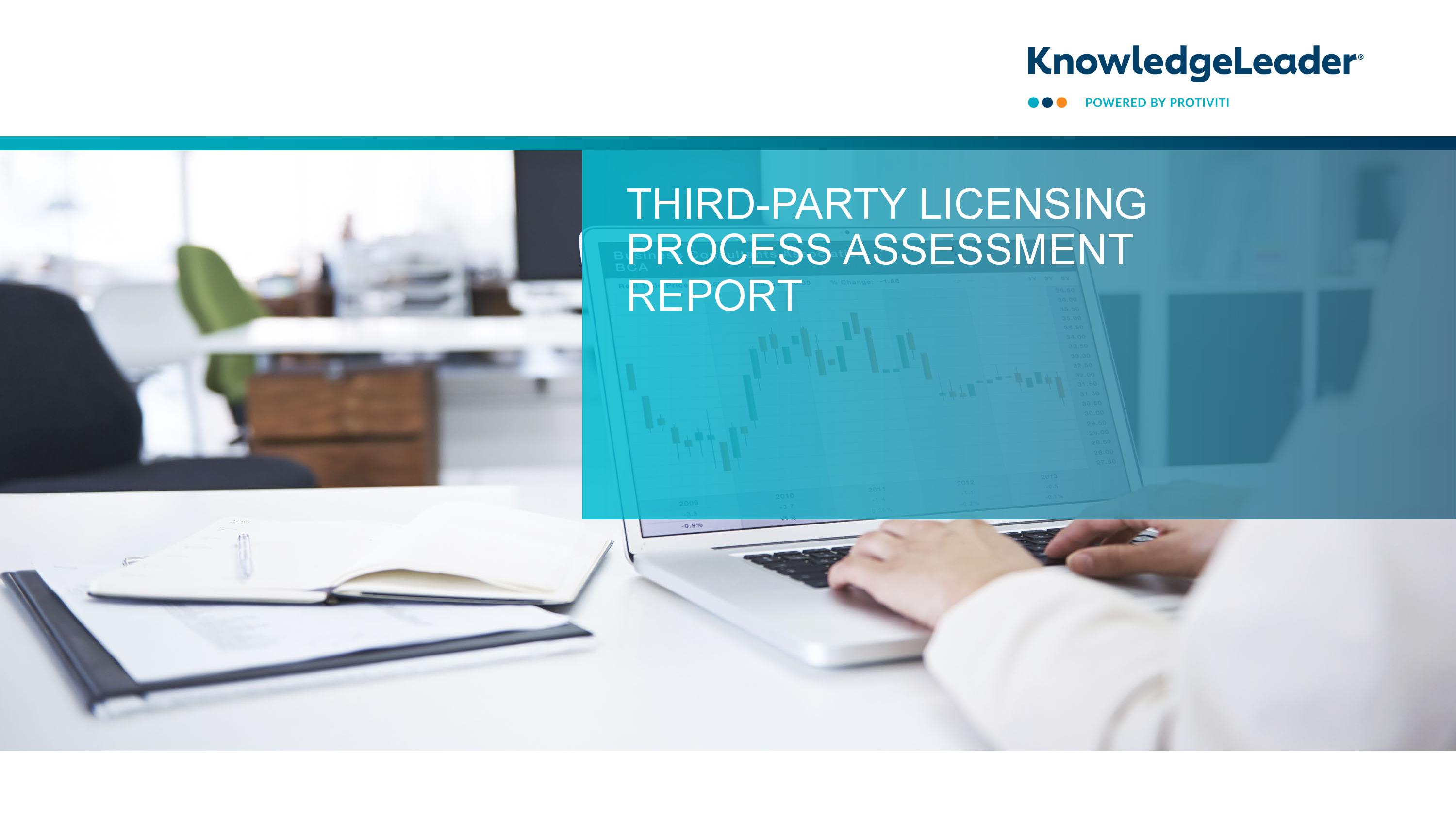 screenshot of the first page of Third-Party Licensing Process Assessment Report