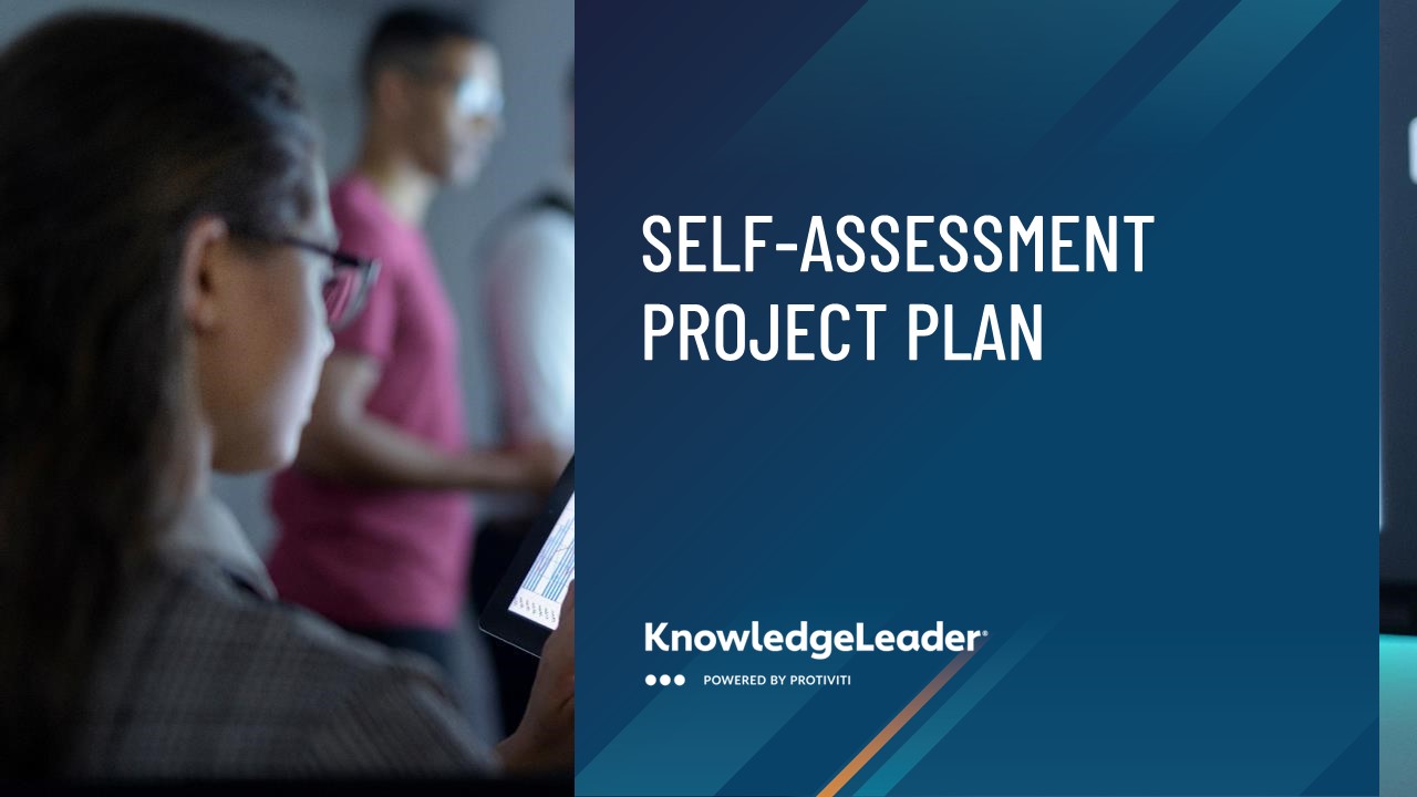 Screenshot of the first page of Self-Assessment Project Plan