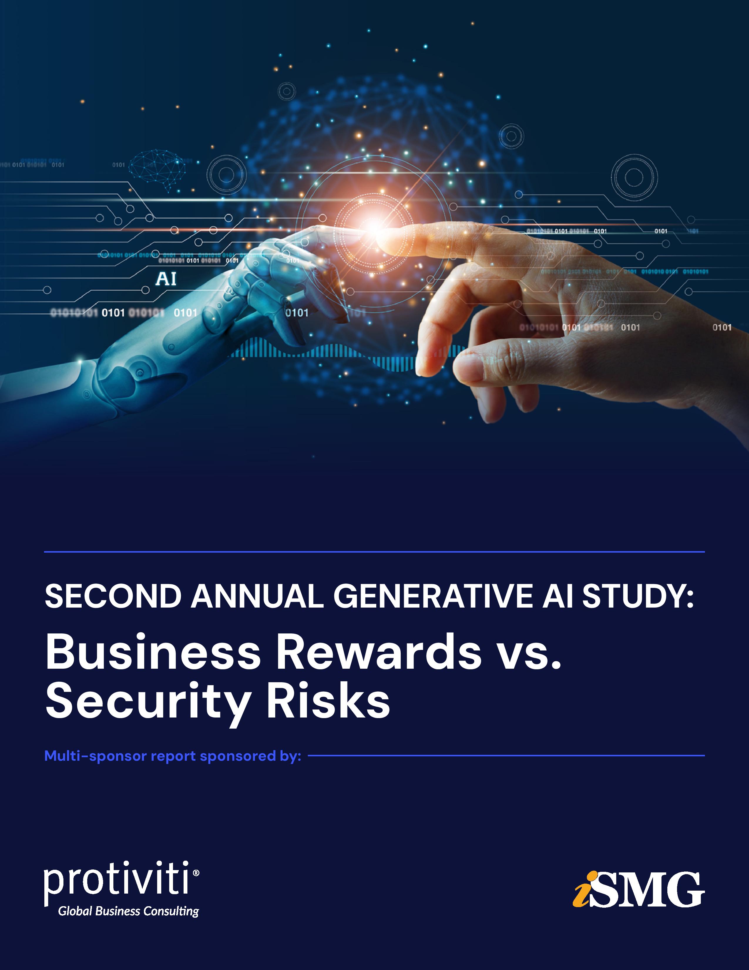 screenshot of the first page of Generative AI Study Business Rewards Vs Security Risks