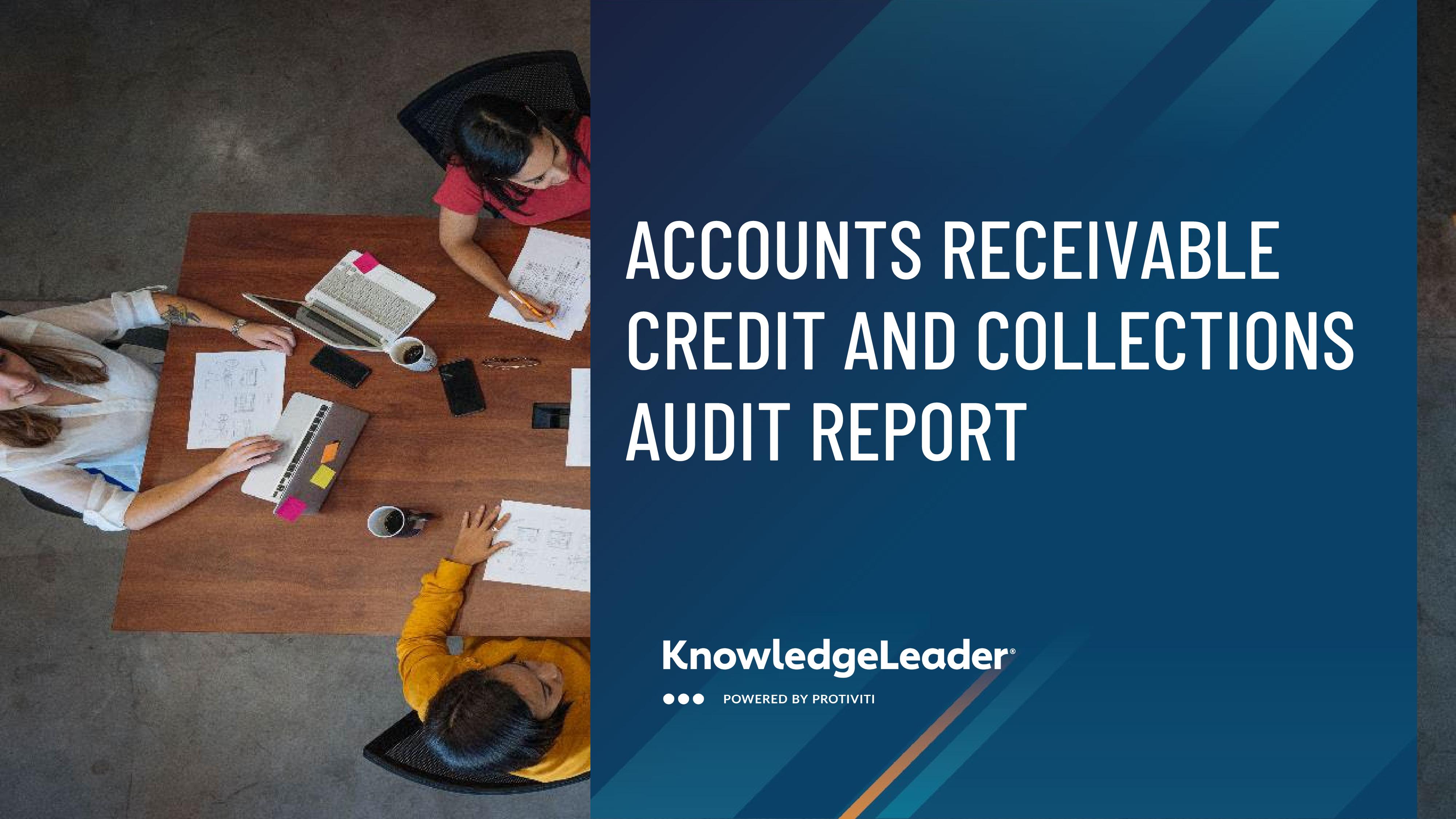 screenshot of the first page of Accounts Receivable Credit and Collections Audit Report