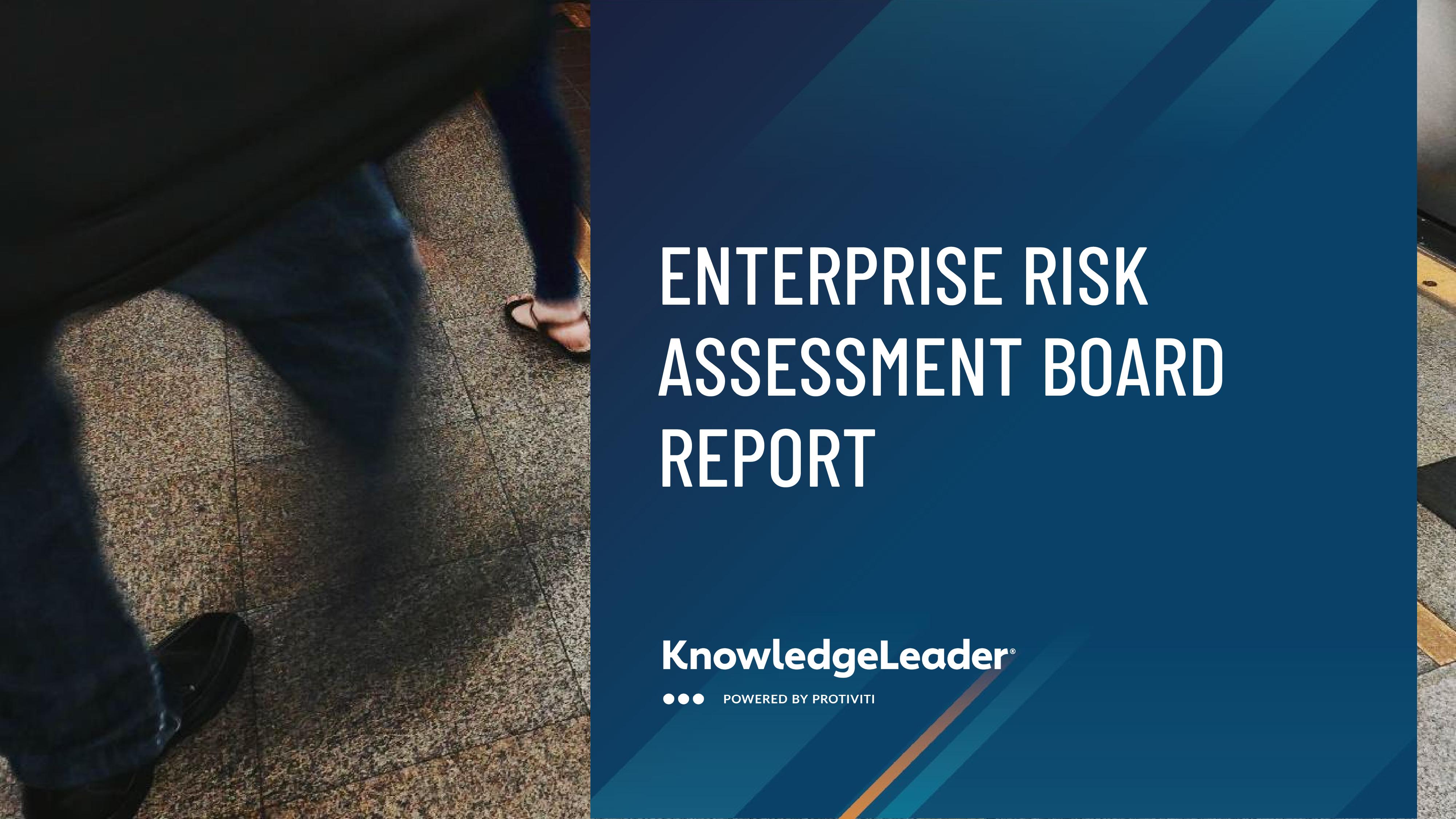 screenshot of the first page of Enterprise Risk Assessment Board Report