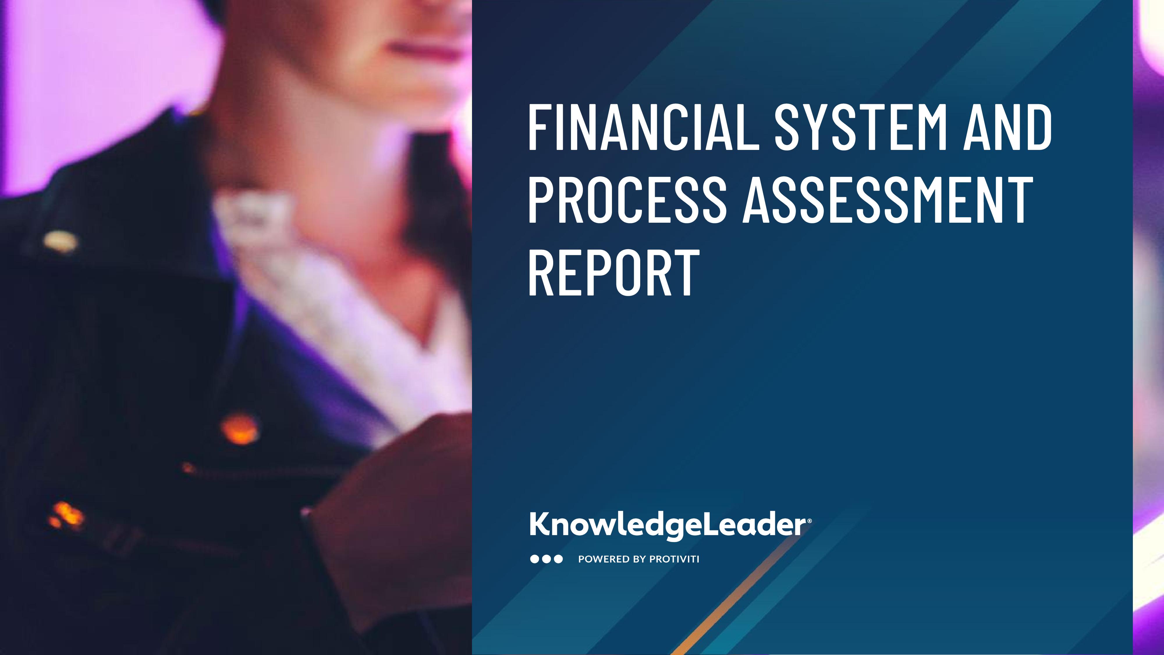 screenshot of the first name of Financial System and Process Assessment Report
