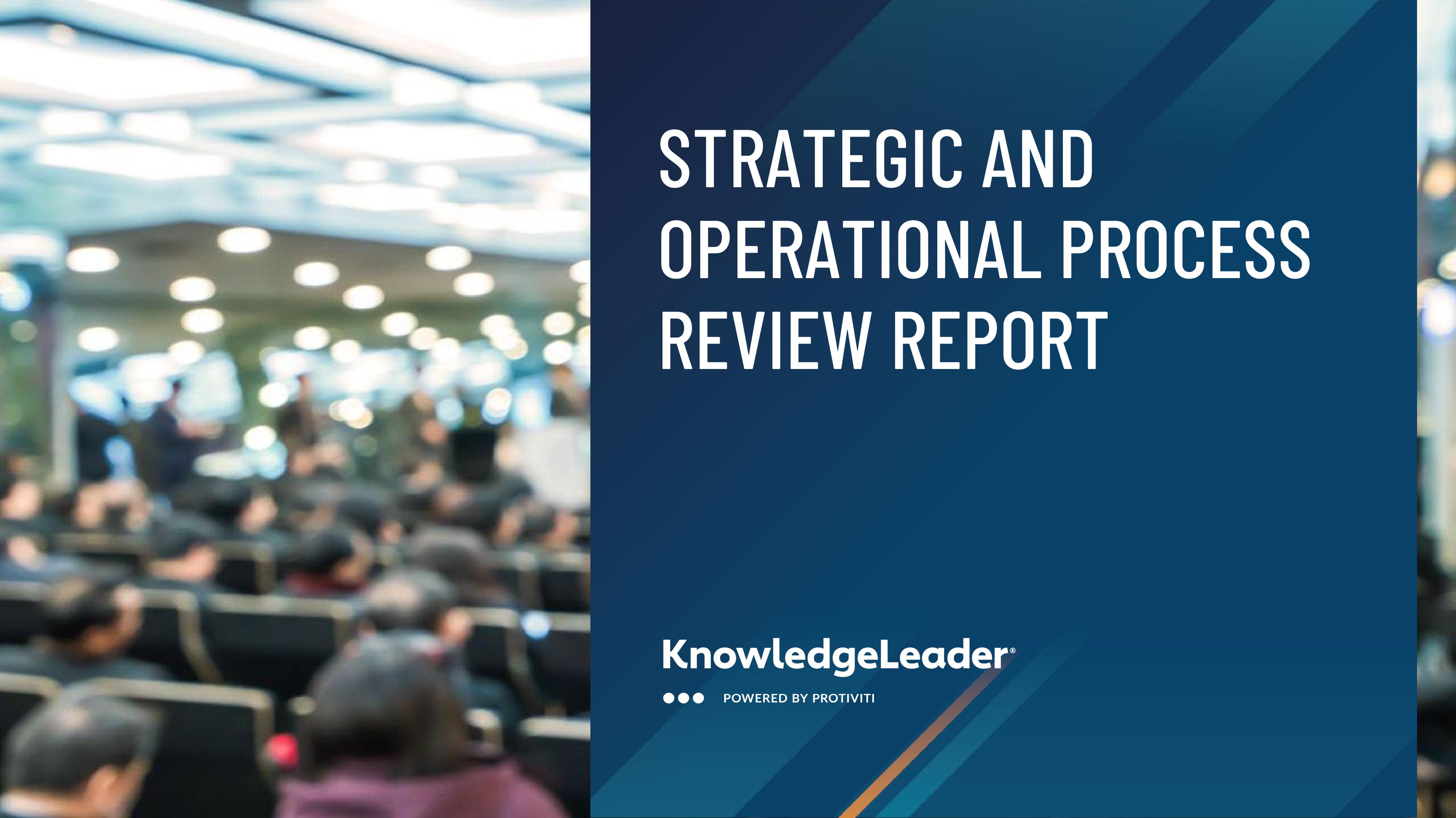 screenshot of the first page of Strategic and Operational Process Review Report