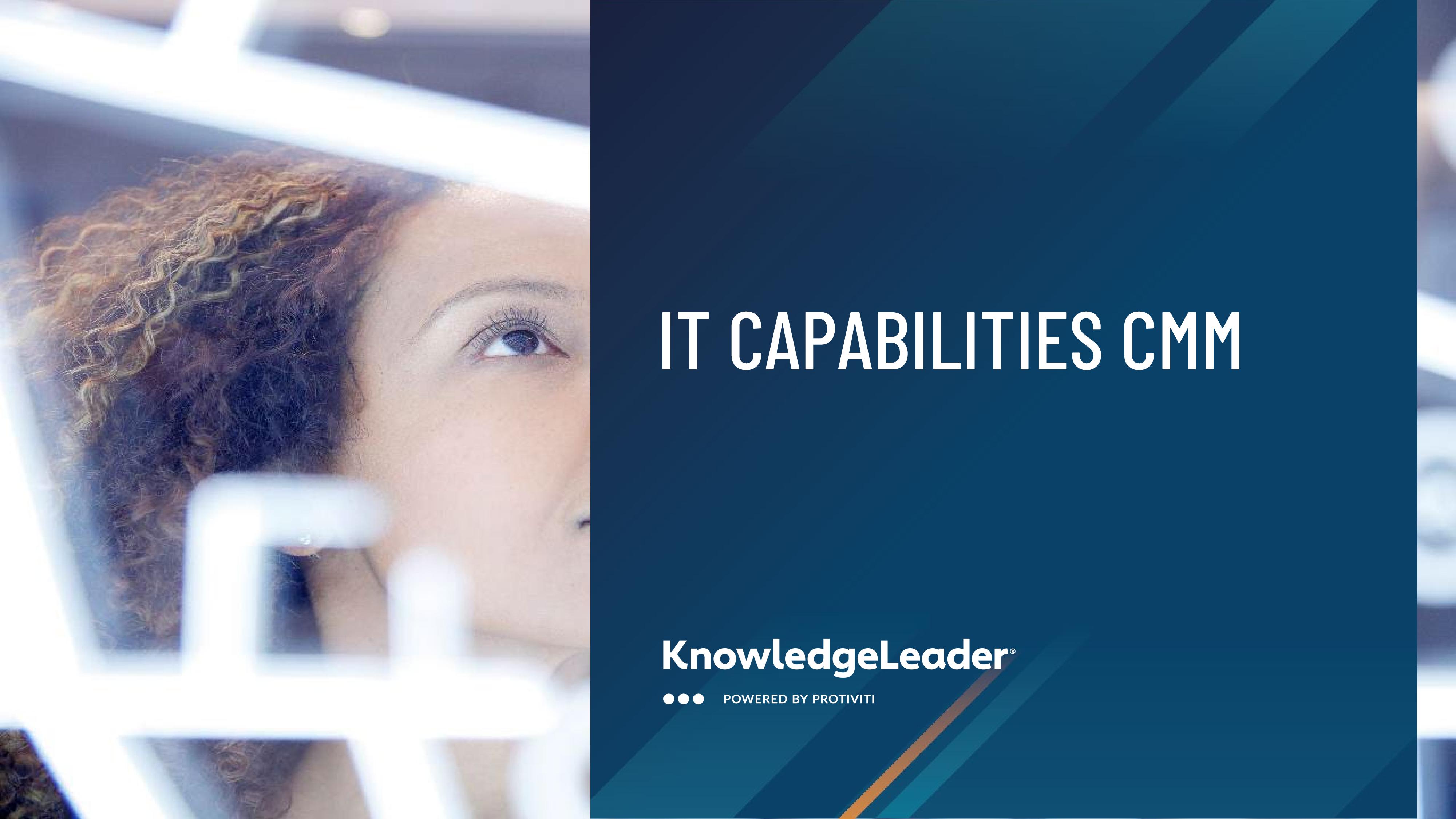 screenshot of the first page of IT Capabilities CMM