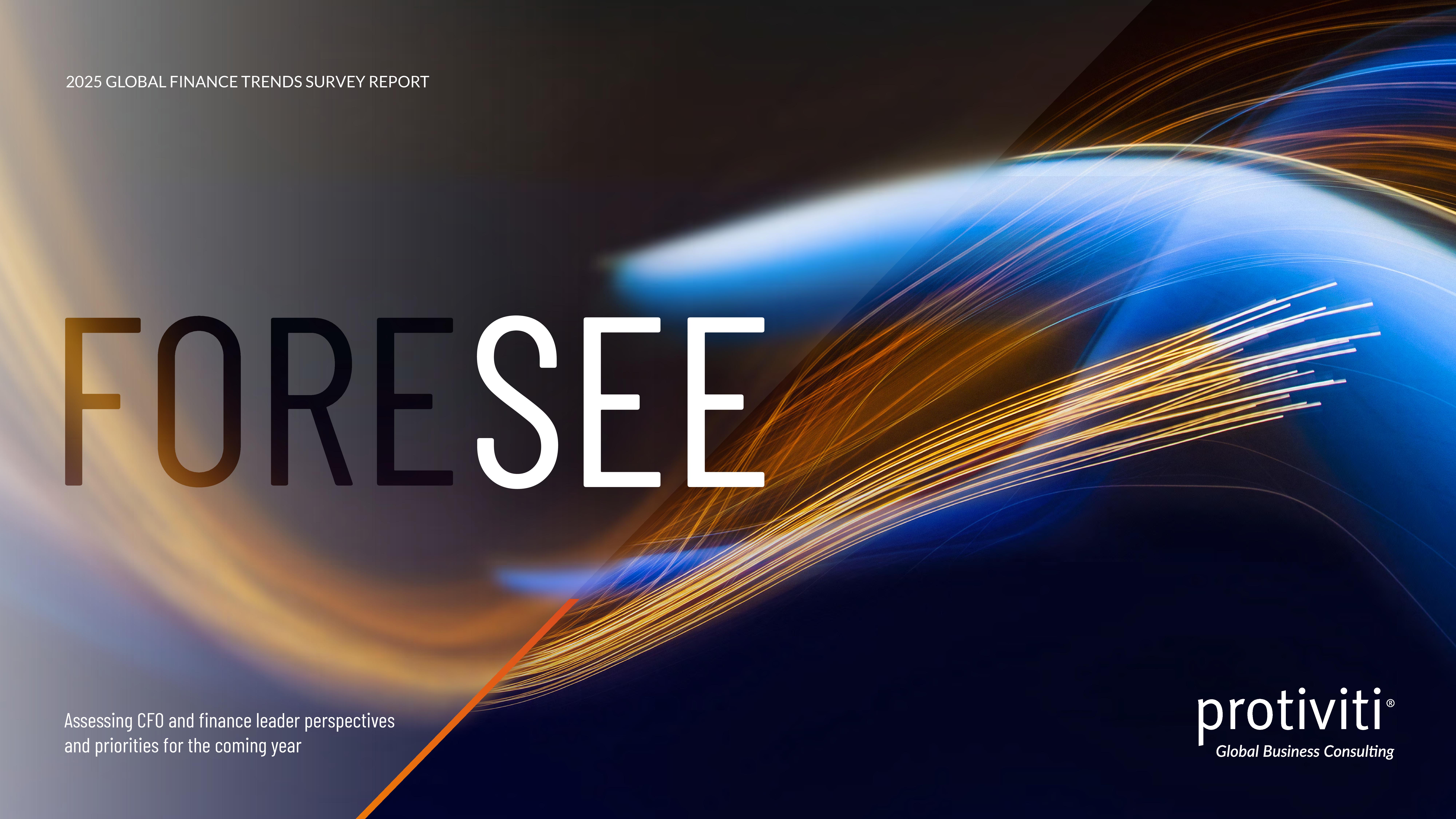 screenshot of the first page of 2025 Finance Trends Survey Report