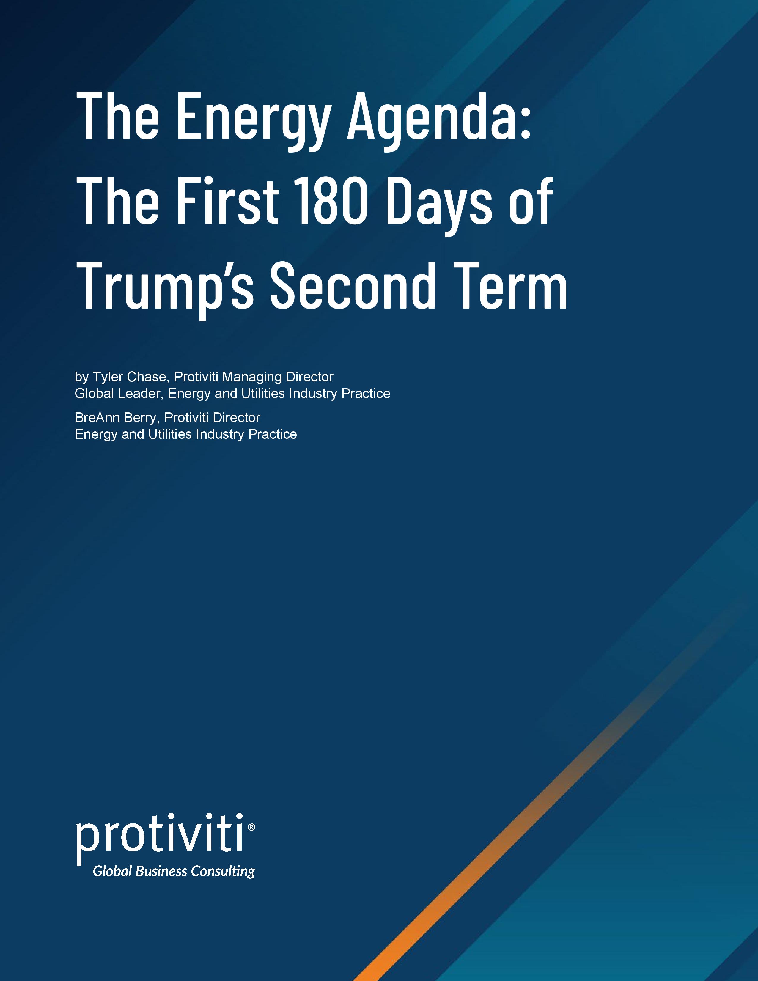 screenshot of the first page of The Energy Agenda: The First 180 Days of Trump’s Second Term