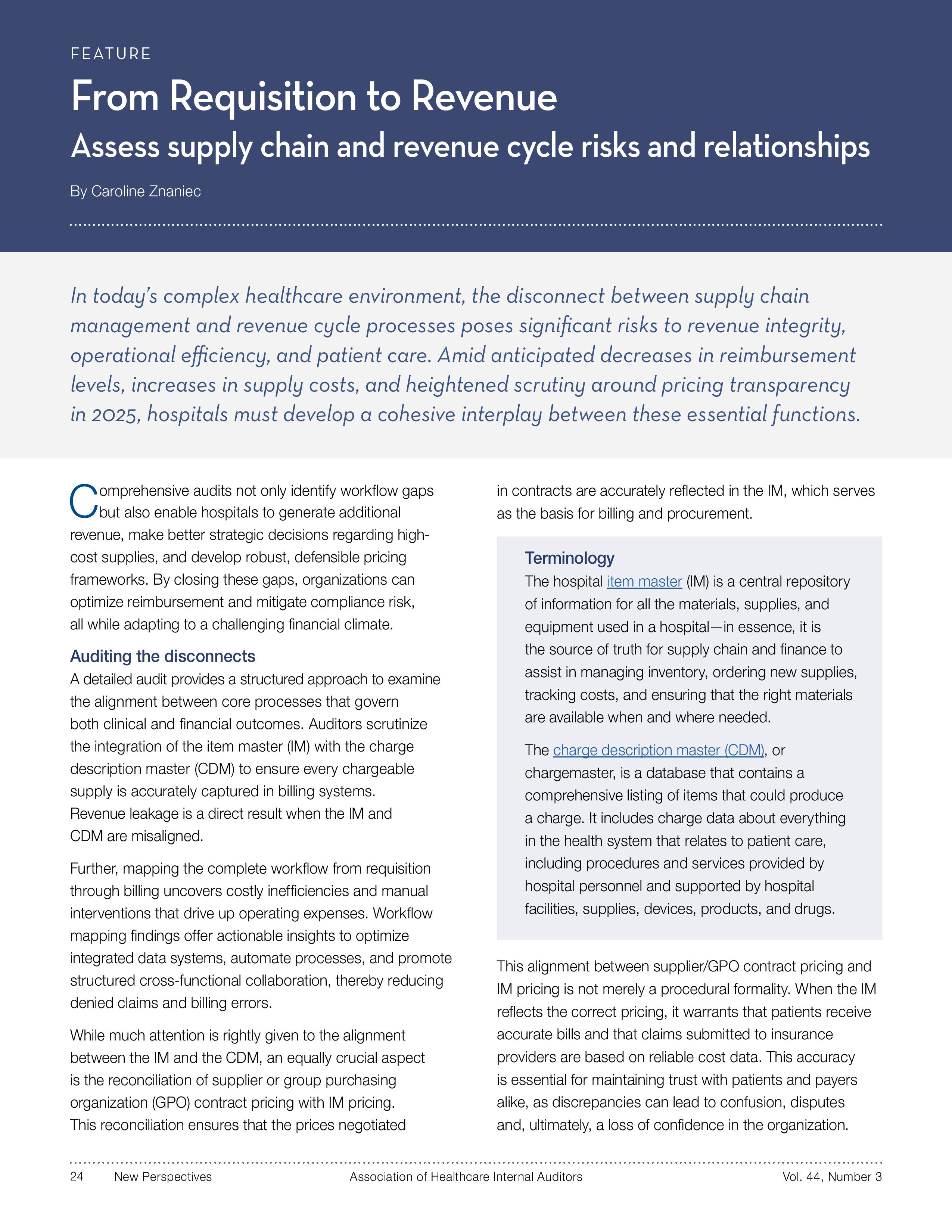 screenshot of the first page of From Requisition to Revenue
