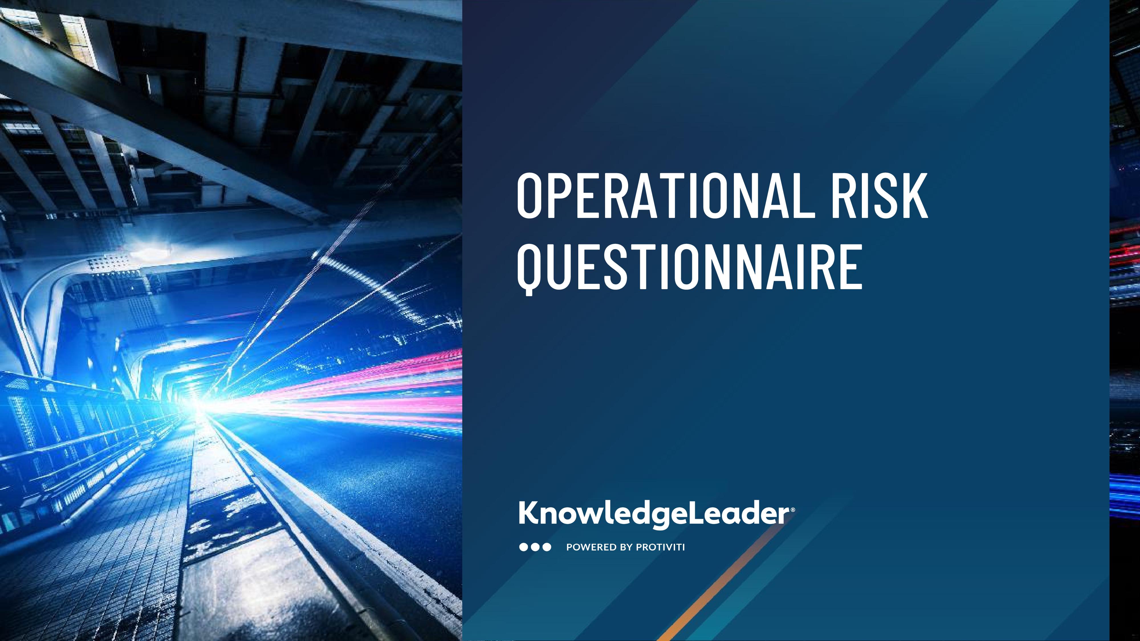 screenshot of the first page of Operational Risk Questionnaire