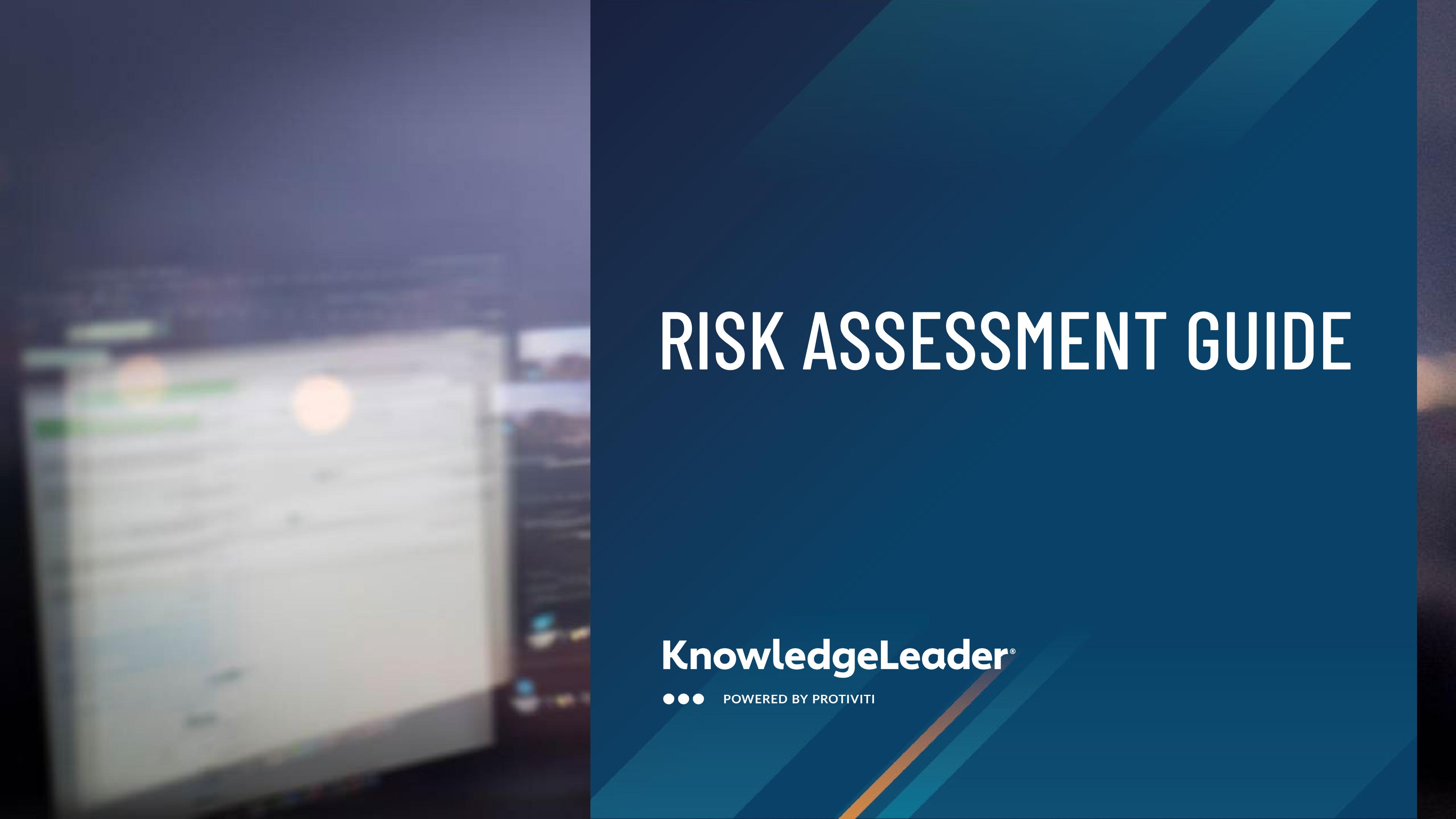 screenshot of the first page of Risk Assessment Guide
