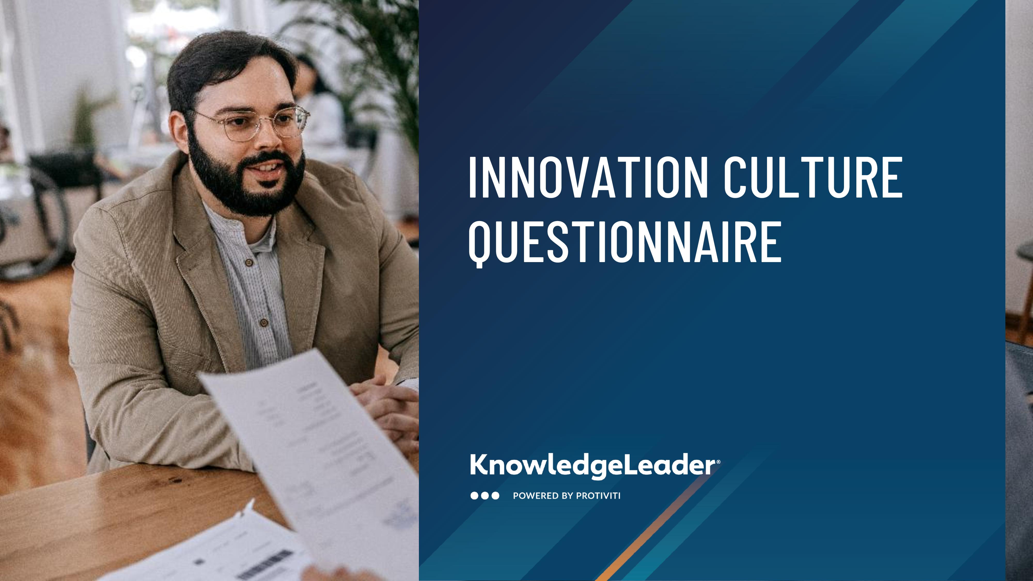 screenshot of the first page of Innovation Culture Questionnaire