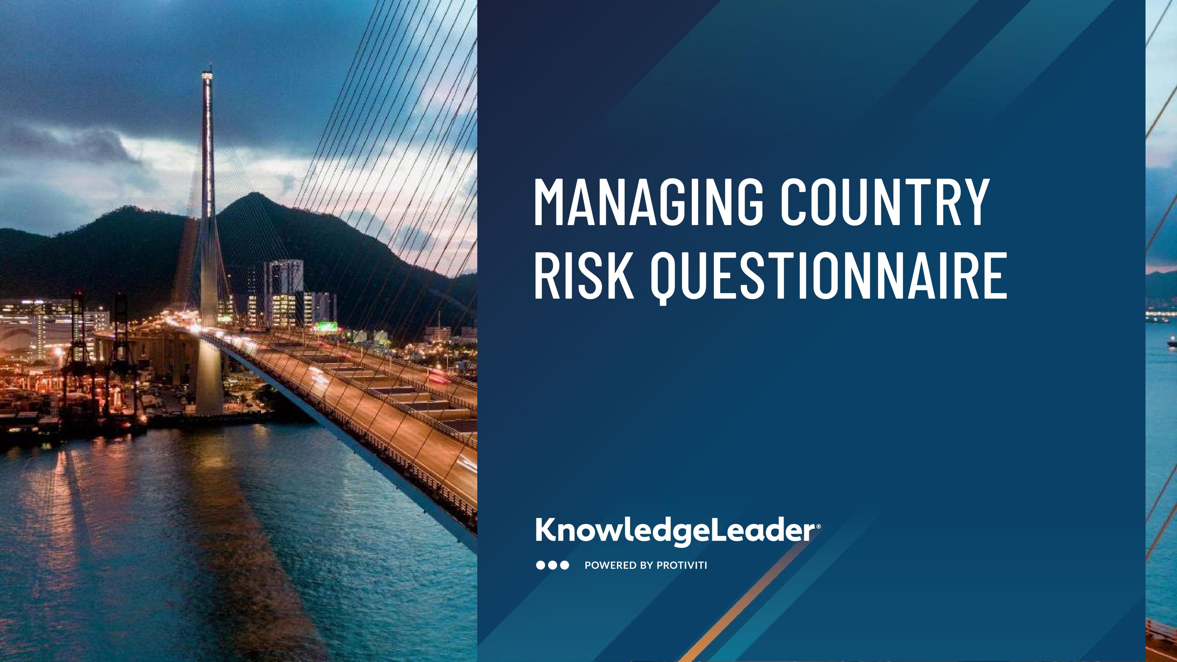 screenshot of the first page of Managing Country Risk Questionnaire