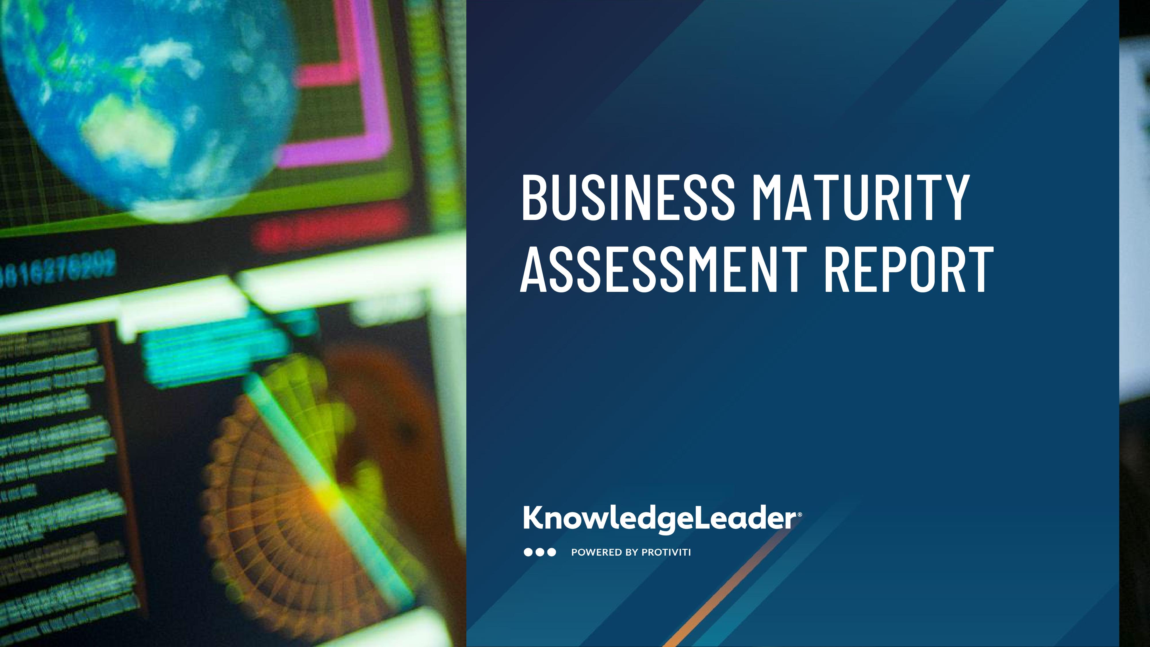 screenshot of the first page of Business Maturity Assessment Report