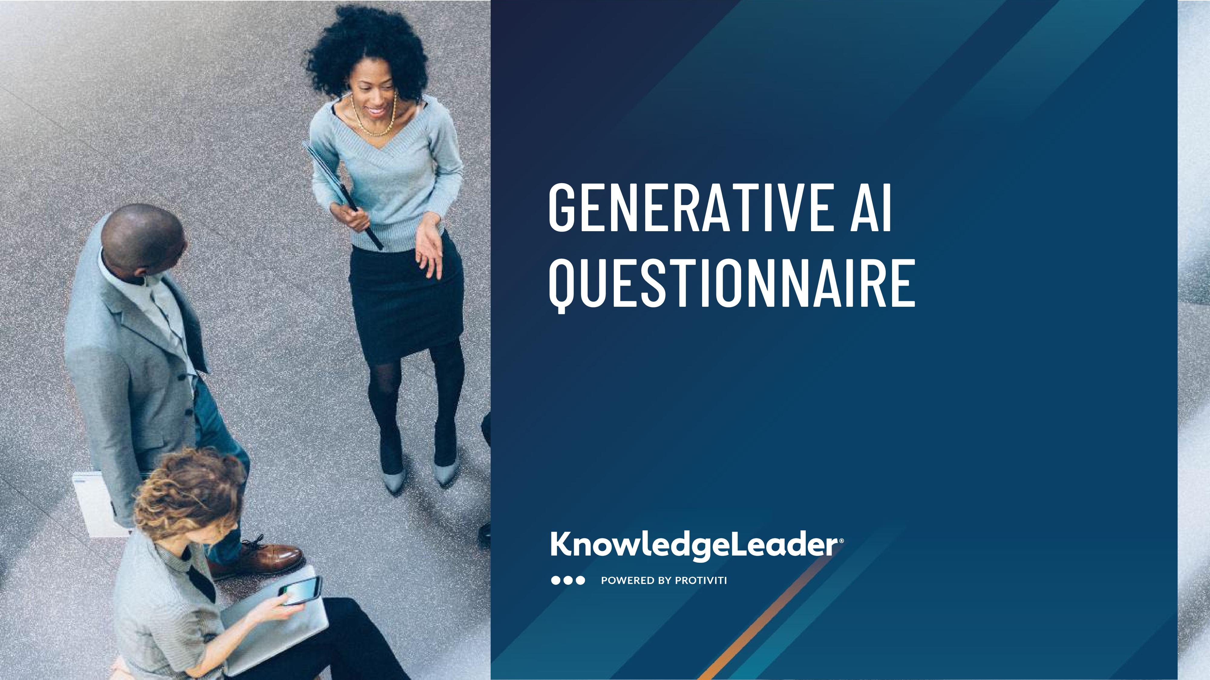 screenshot of the first page of Generative AI Questionnaire