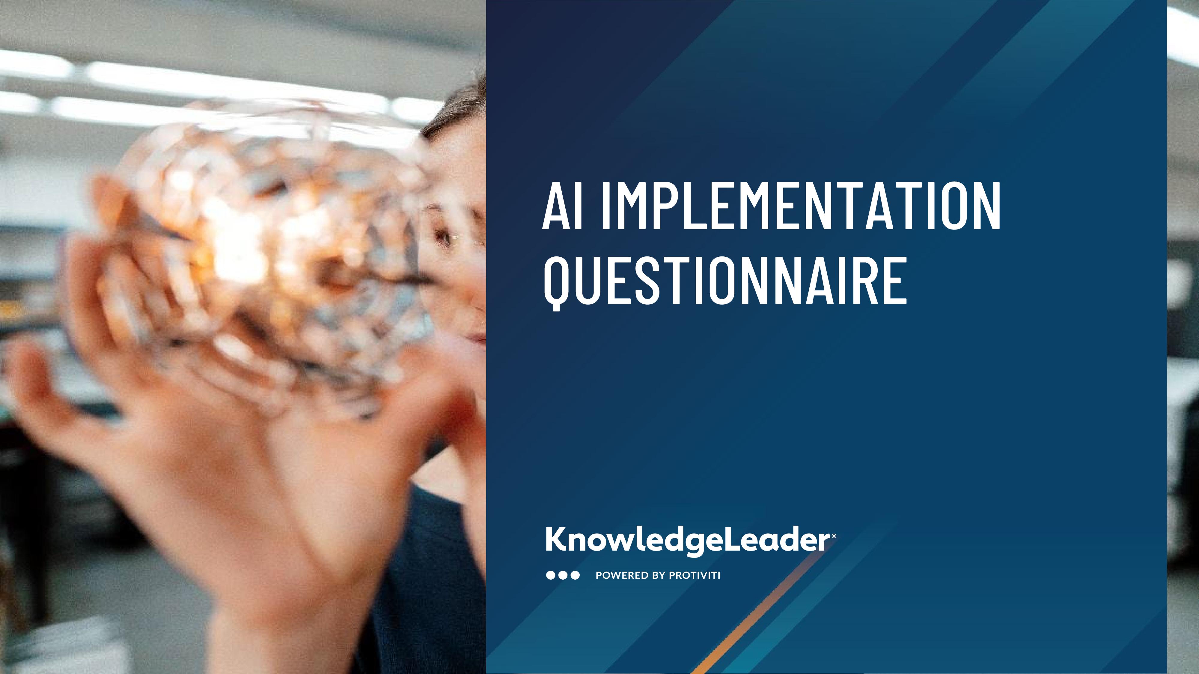 screenshot of the first page of AI Implementation Questionnaire