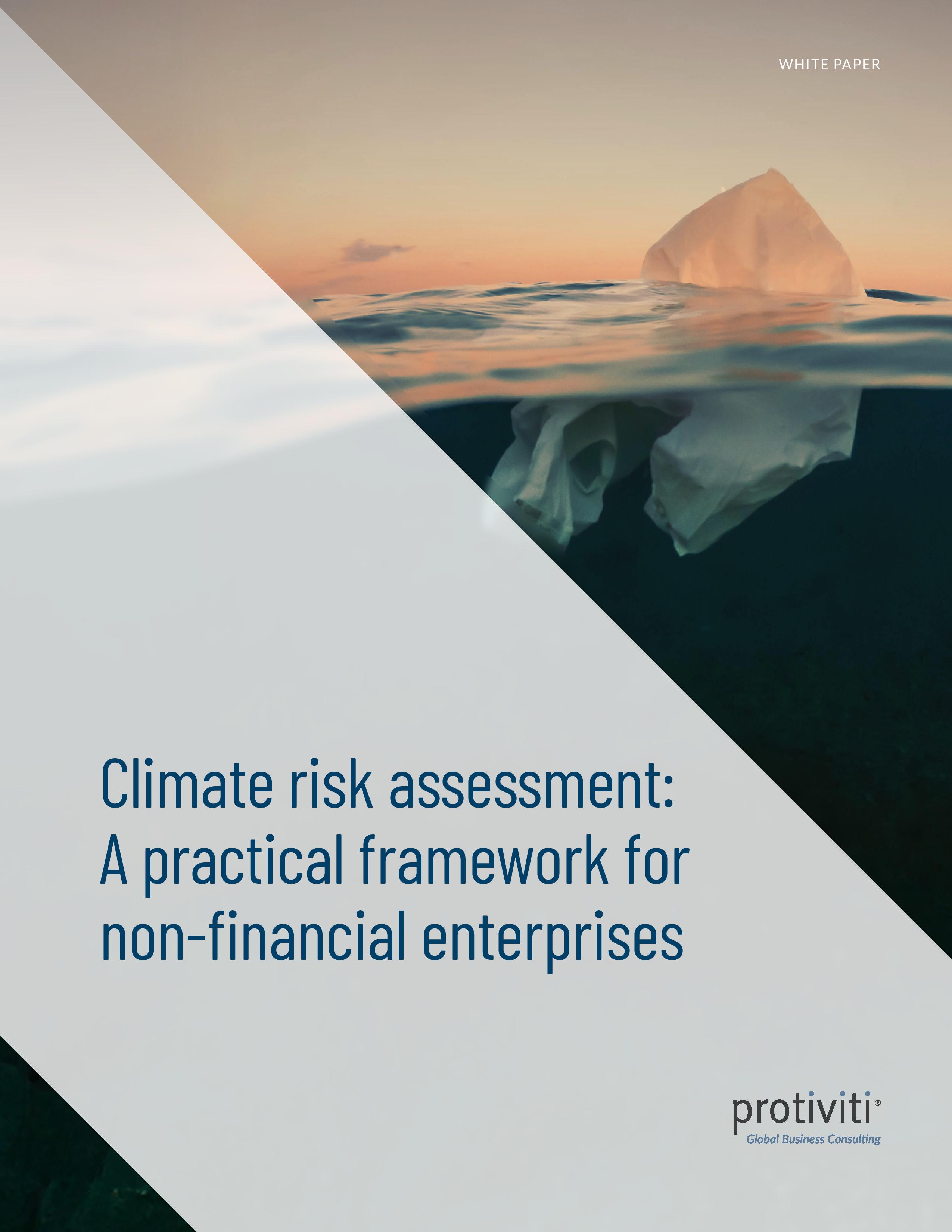 screenshot of the first page of Climate Risk Assessment A Practical Framework for Non-Financial Enterprises