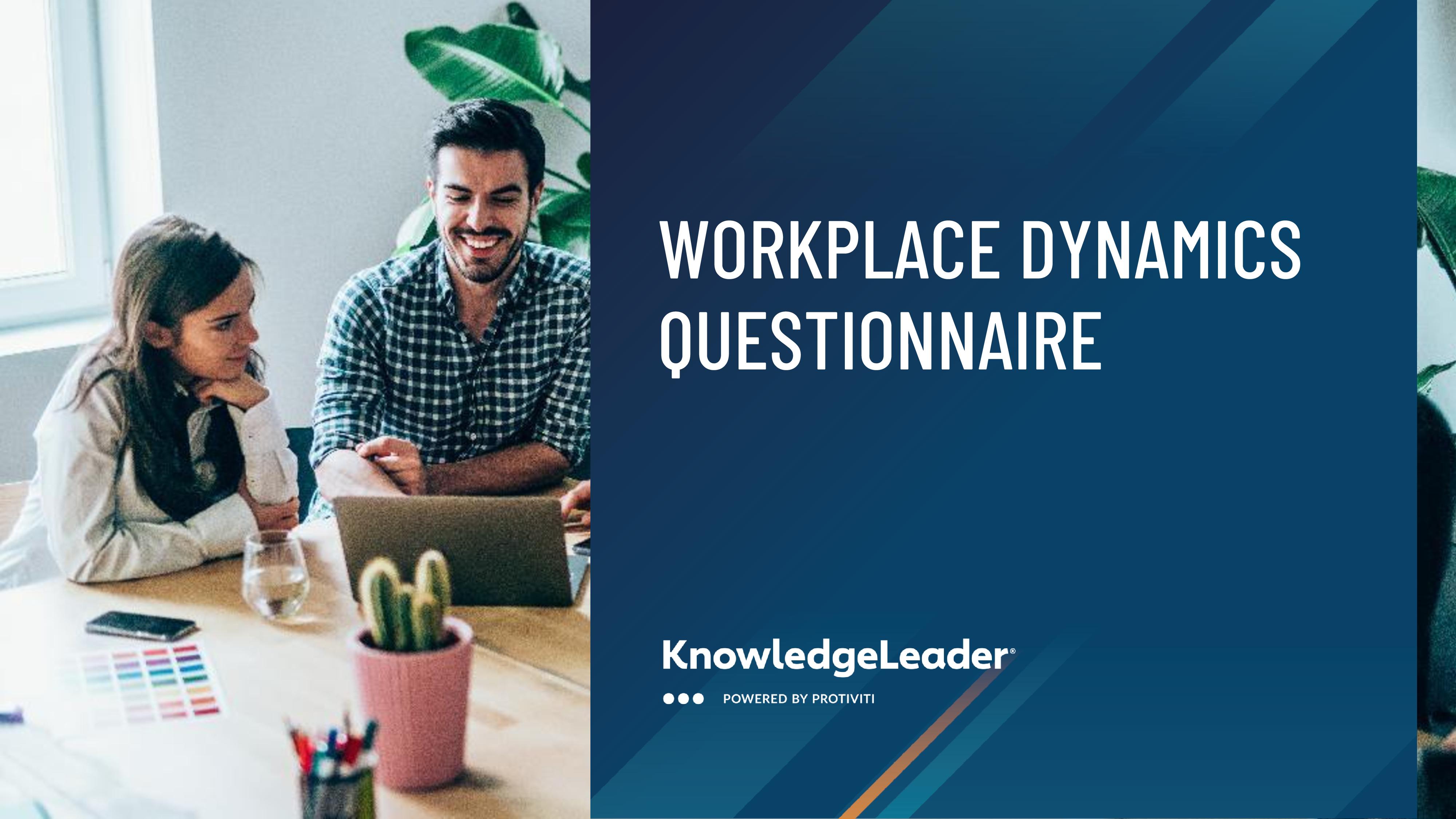 screenshot of the first page of Oversight of Workplace Dynamics Questionnaire