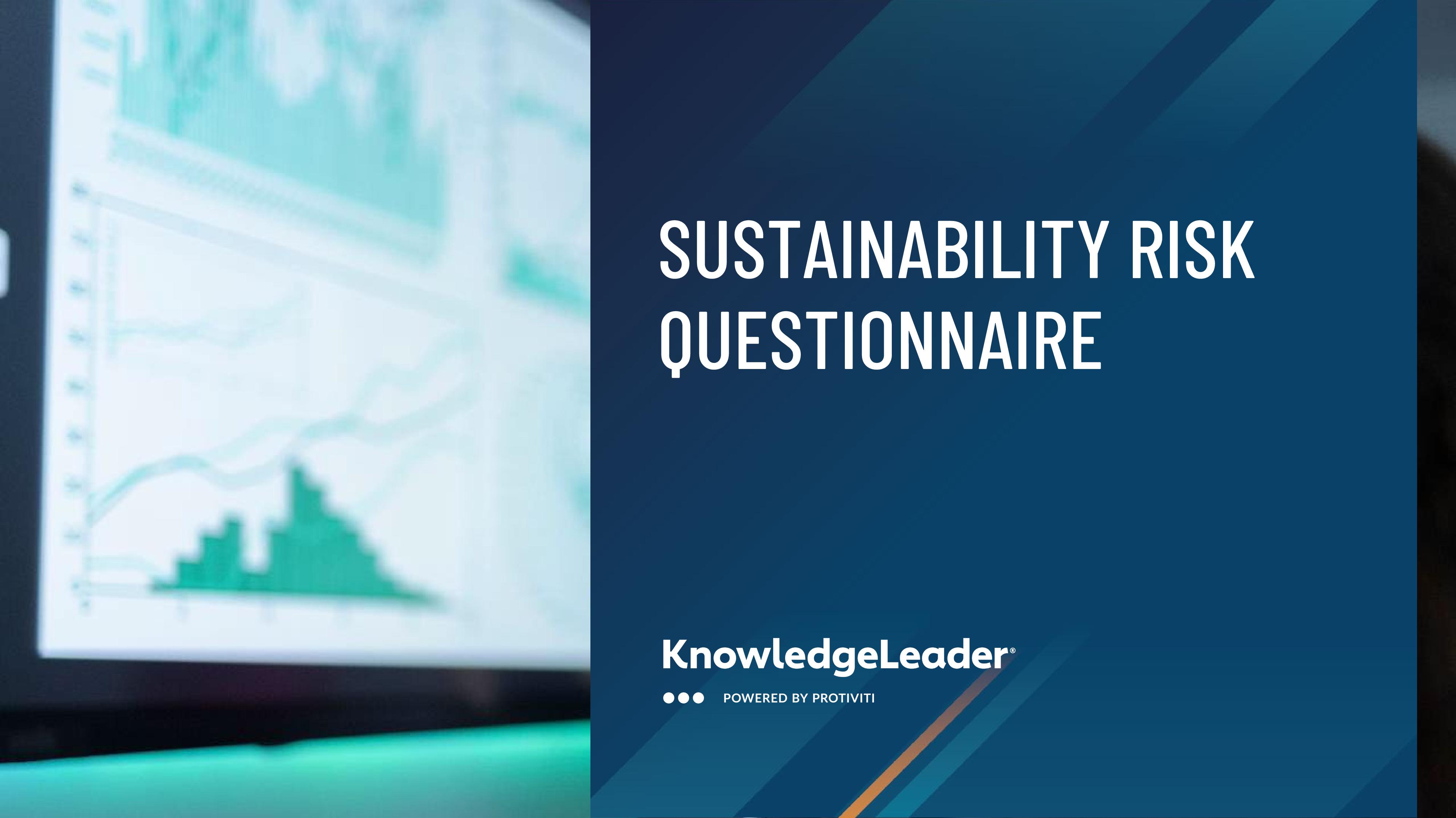 screenshot of the first page of Sustainability Risk Questionnaire