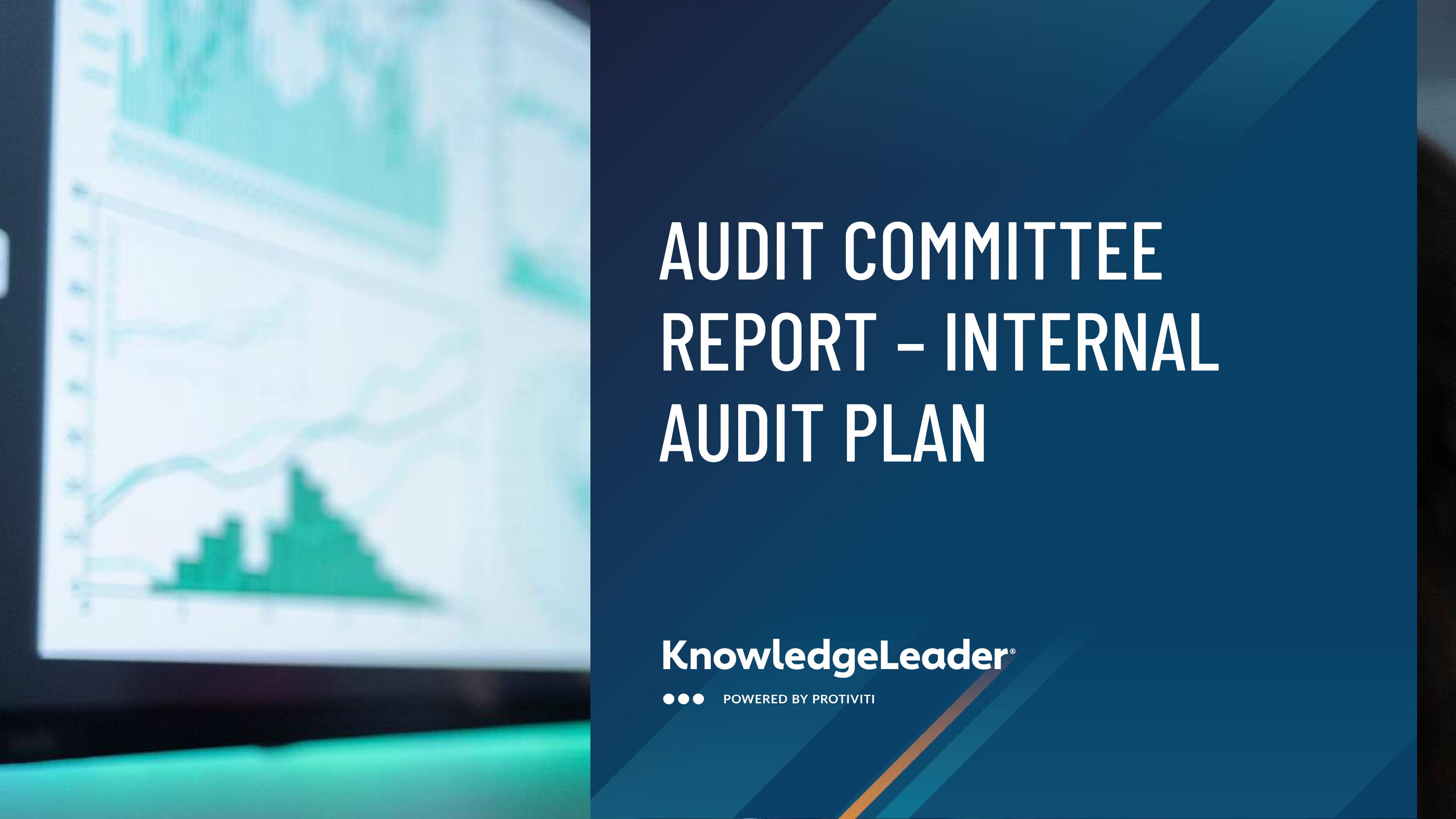 screenshot of the first page of Audit Committee Report - Internal Audit Plan