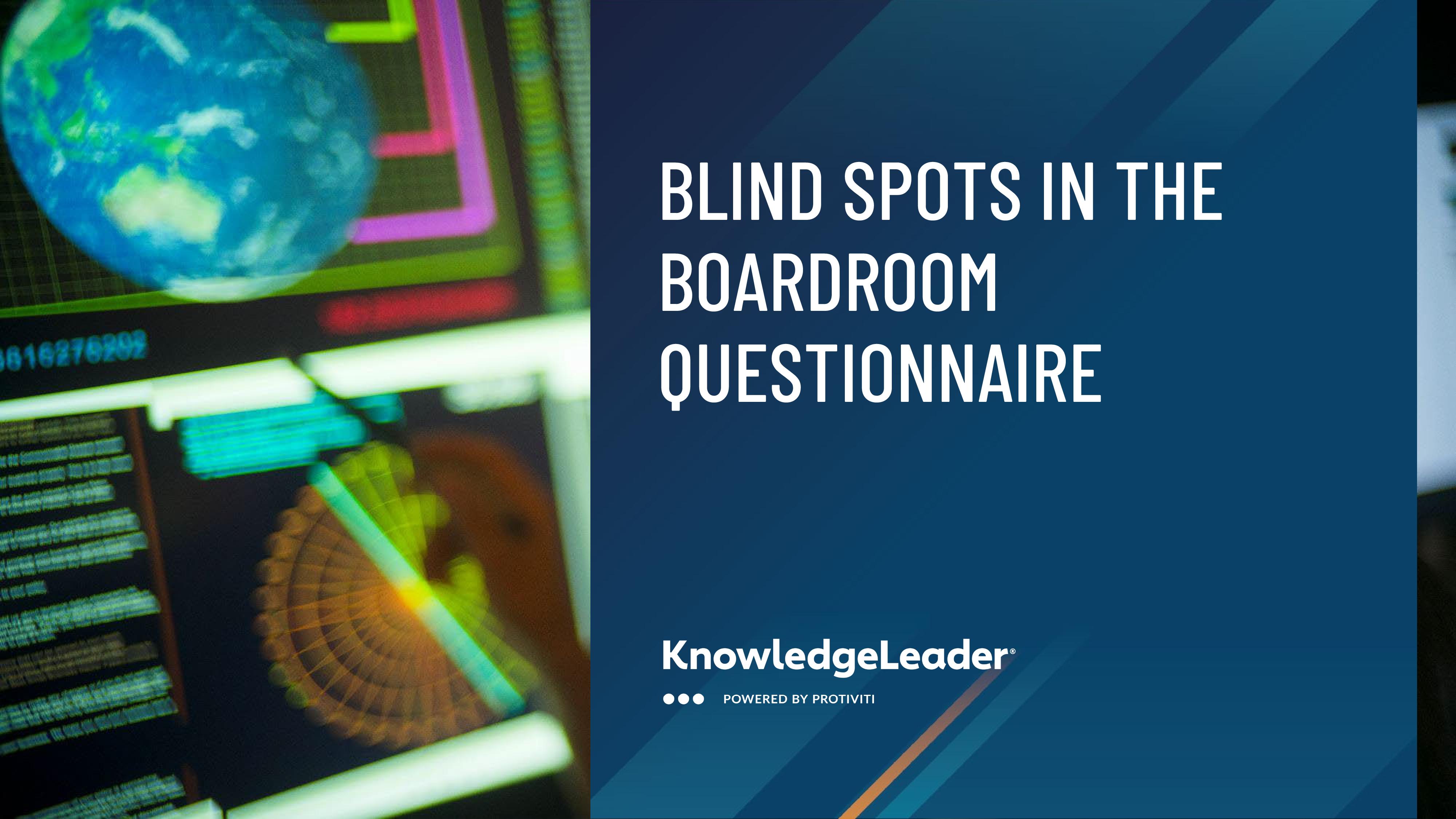 screenshot of the first page of Blind Spots in the Boardroom Questionnaire