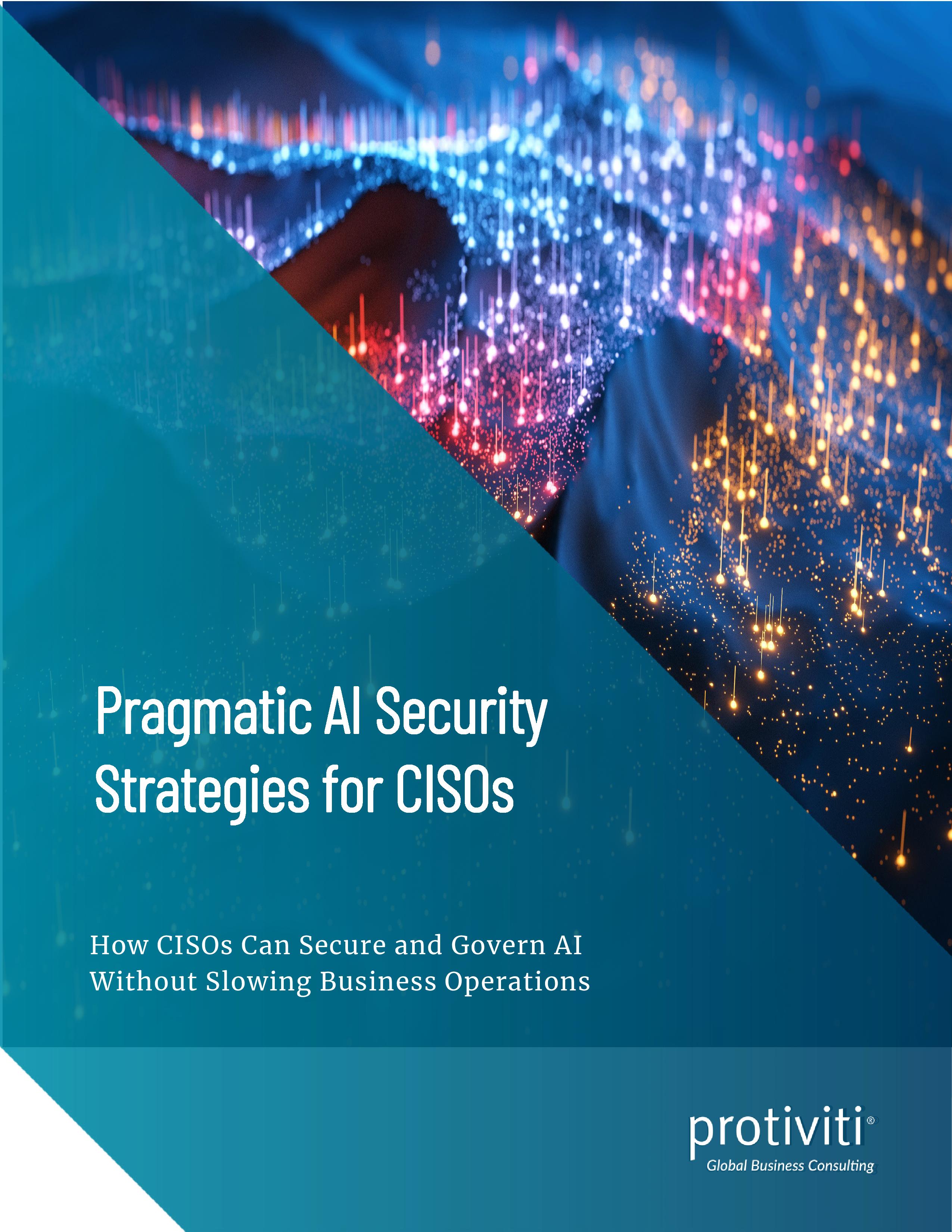 screenshot of the first page of Pragmatic AI Security Strategies for CISOs