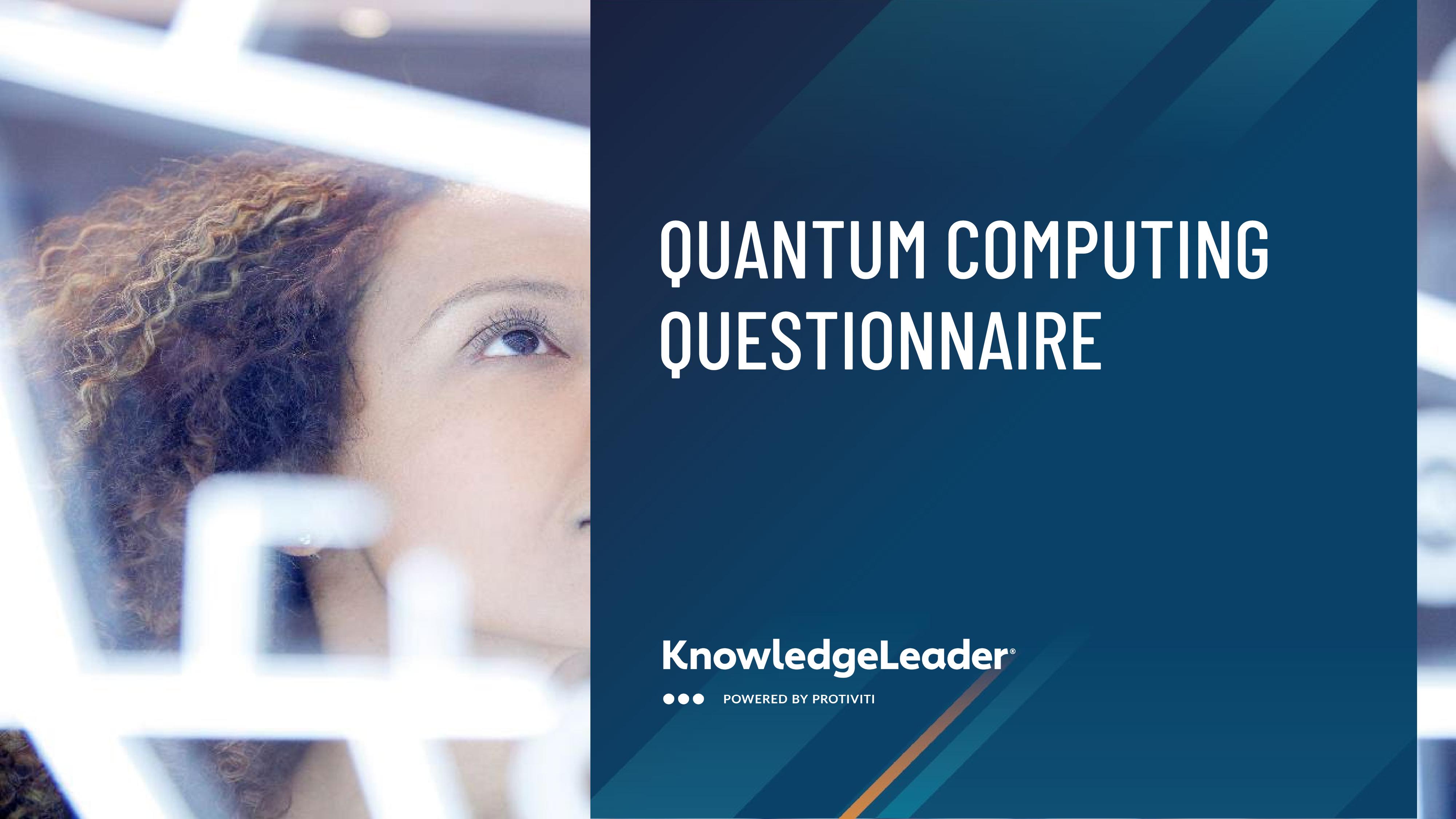 screenshot of the first page of Quantum Computing Questionnaire