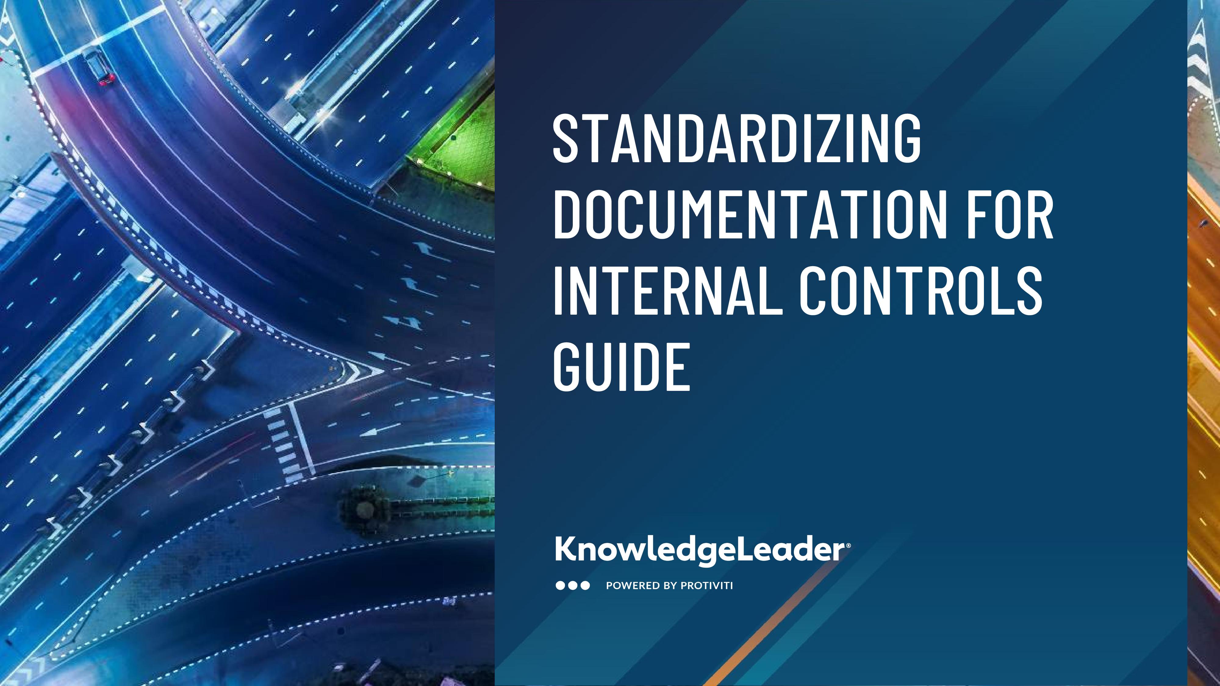 screenshot of the first page of Standardizing Documentation for Internal Controls Guide