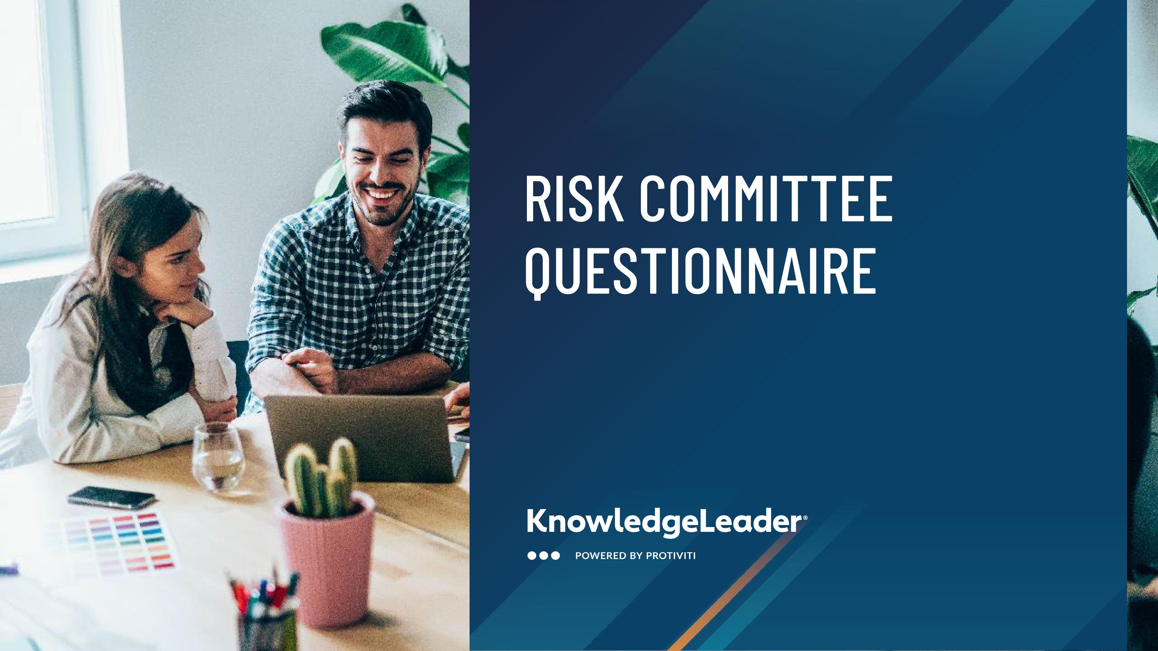 screenshot of the first page of Risk Committee Questionnaire