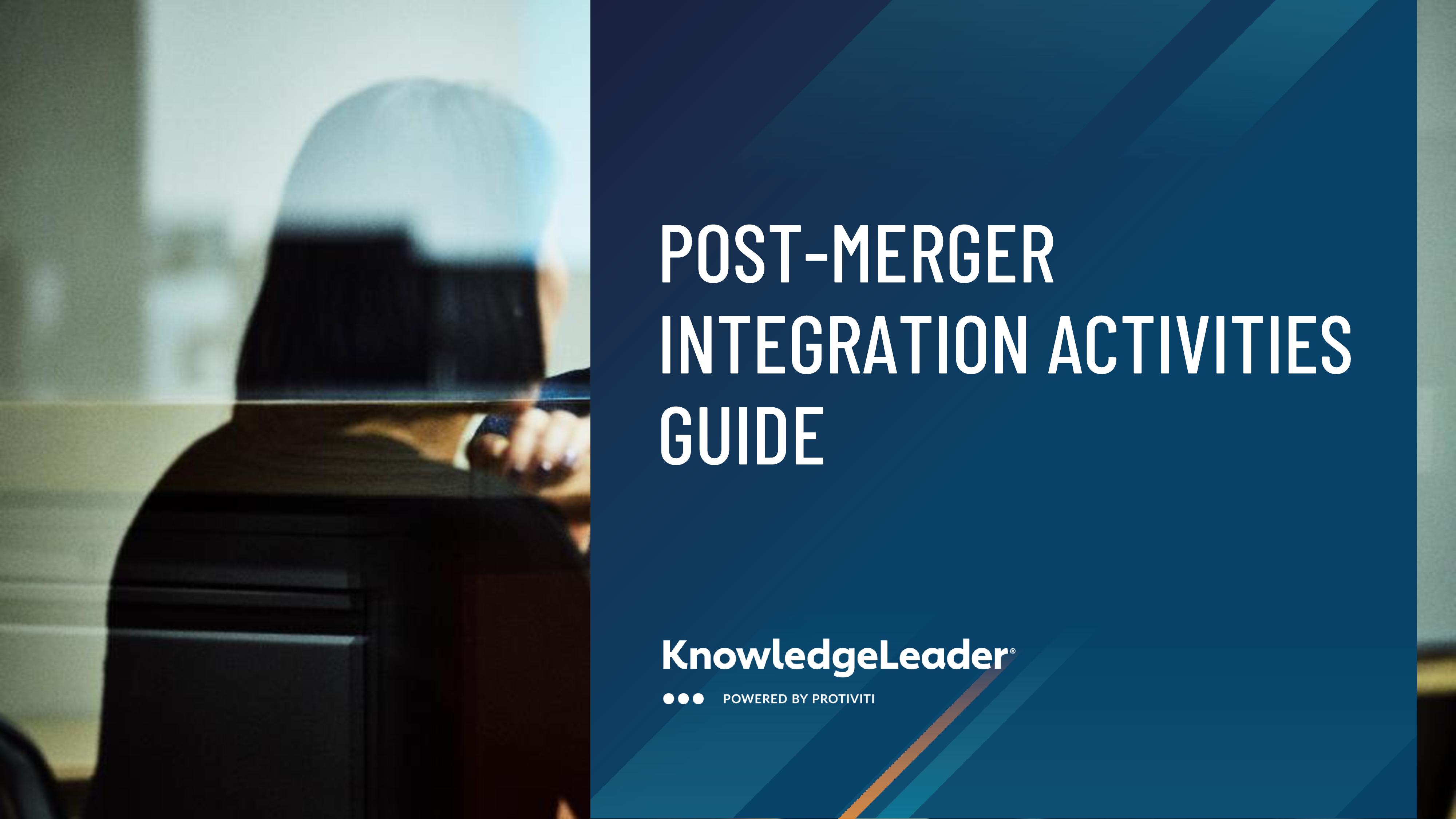 screenshot of the first page of Post-Merger Integration Activities Guide