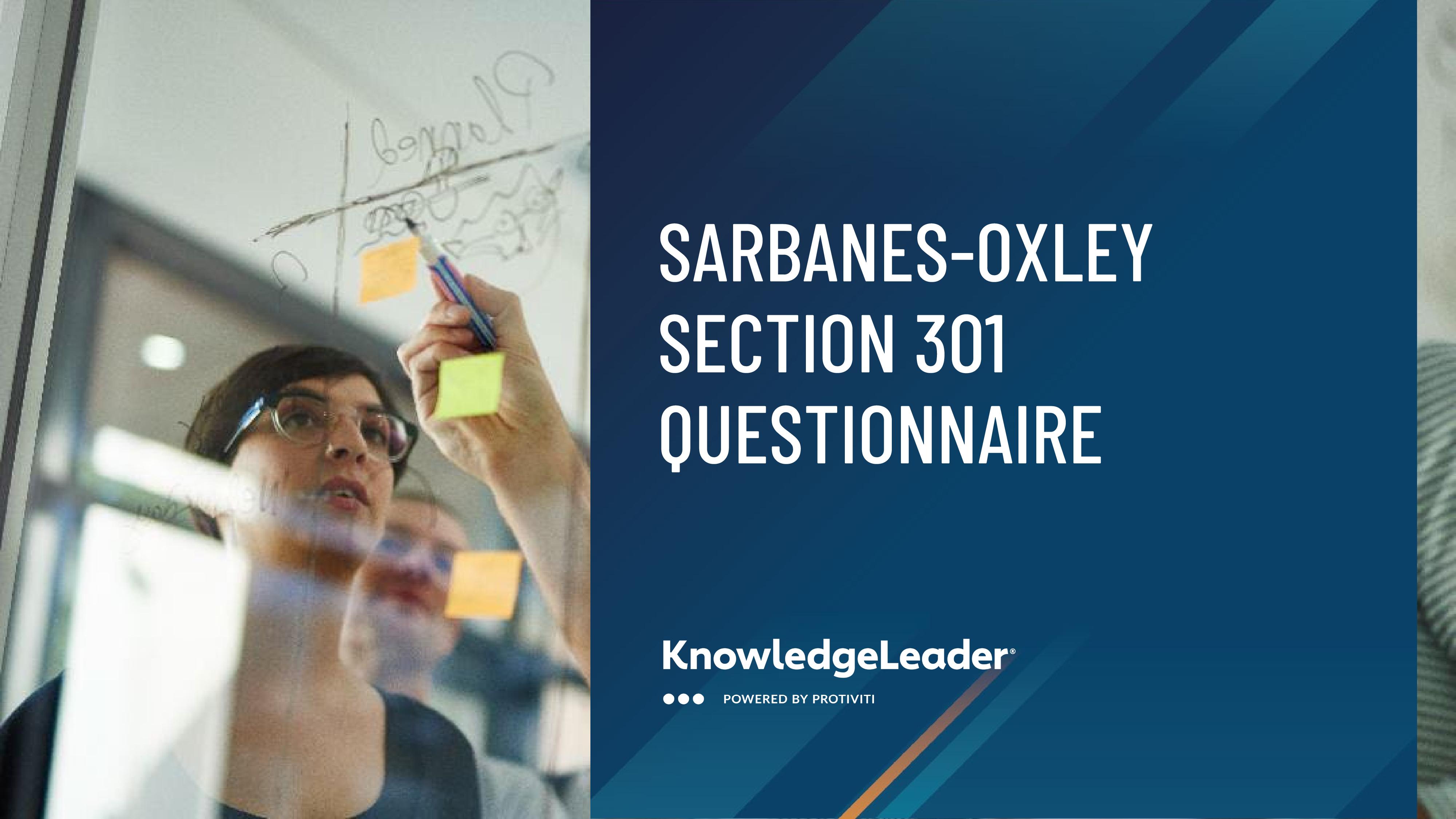 Sarbanes-Oxley Section 301 Questionnaire