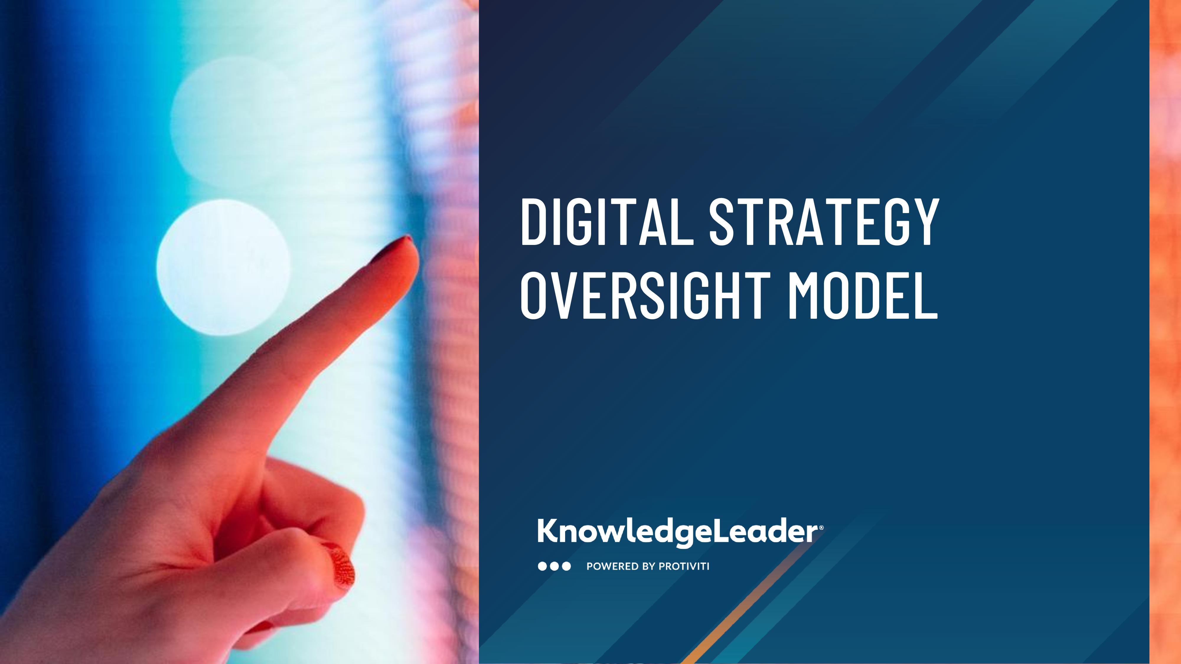 screenshot of the first page of Digital Strategy Oversight Model