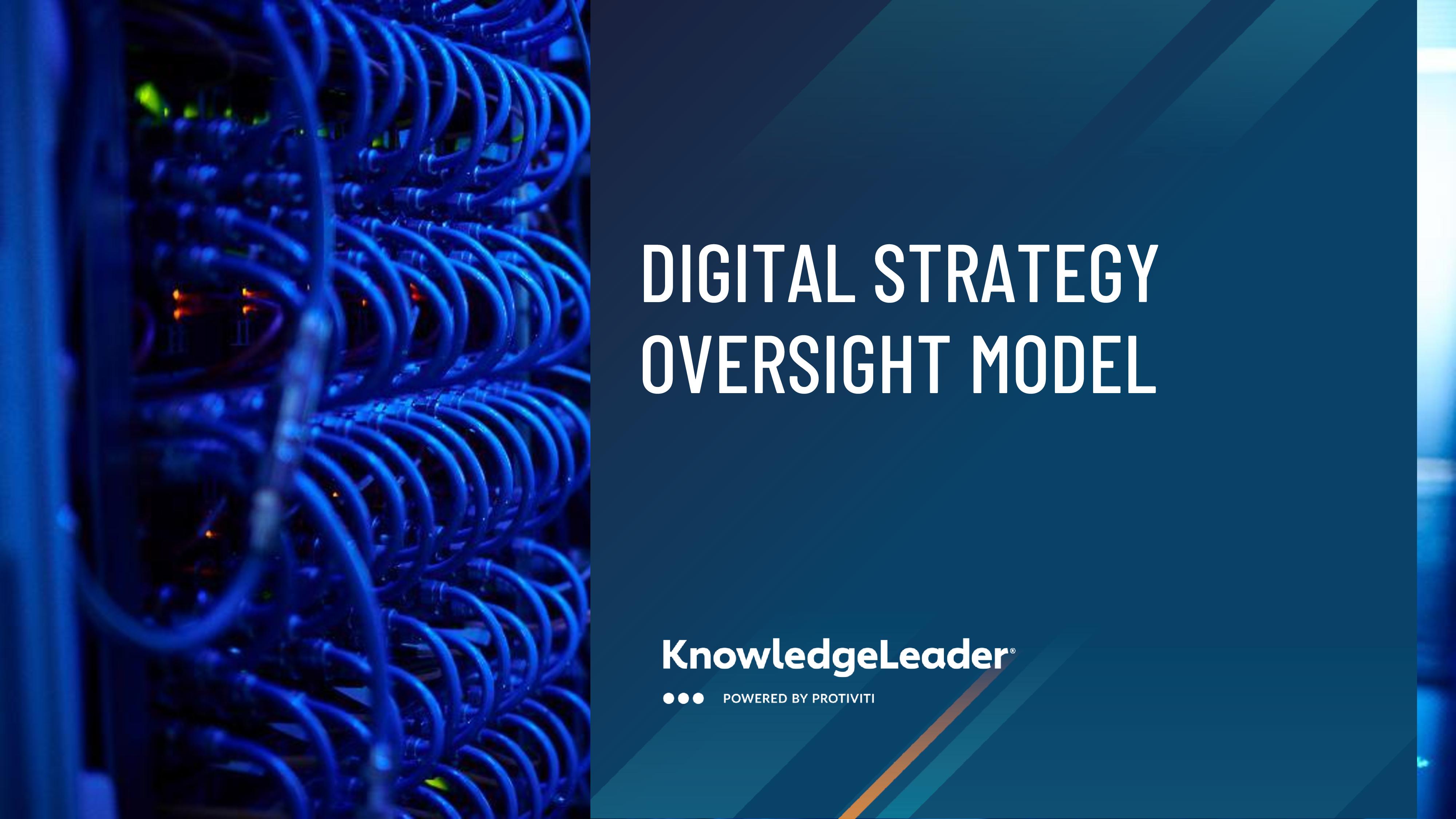screenshot of the first page of Digital Strategy Oversight Model