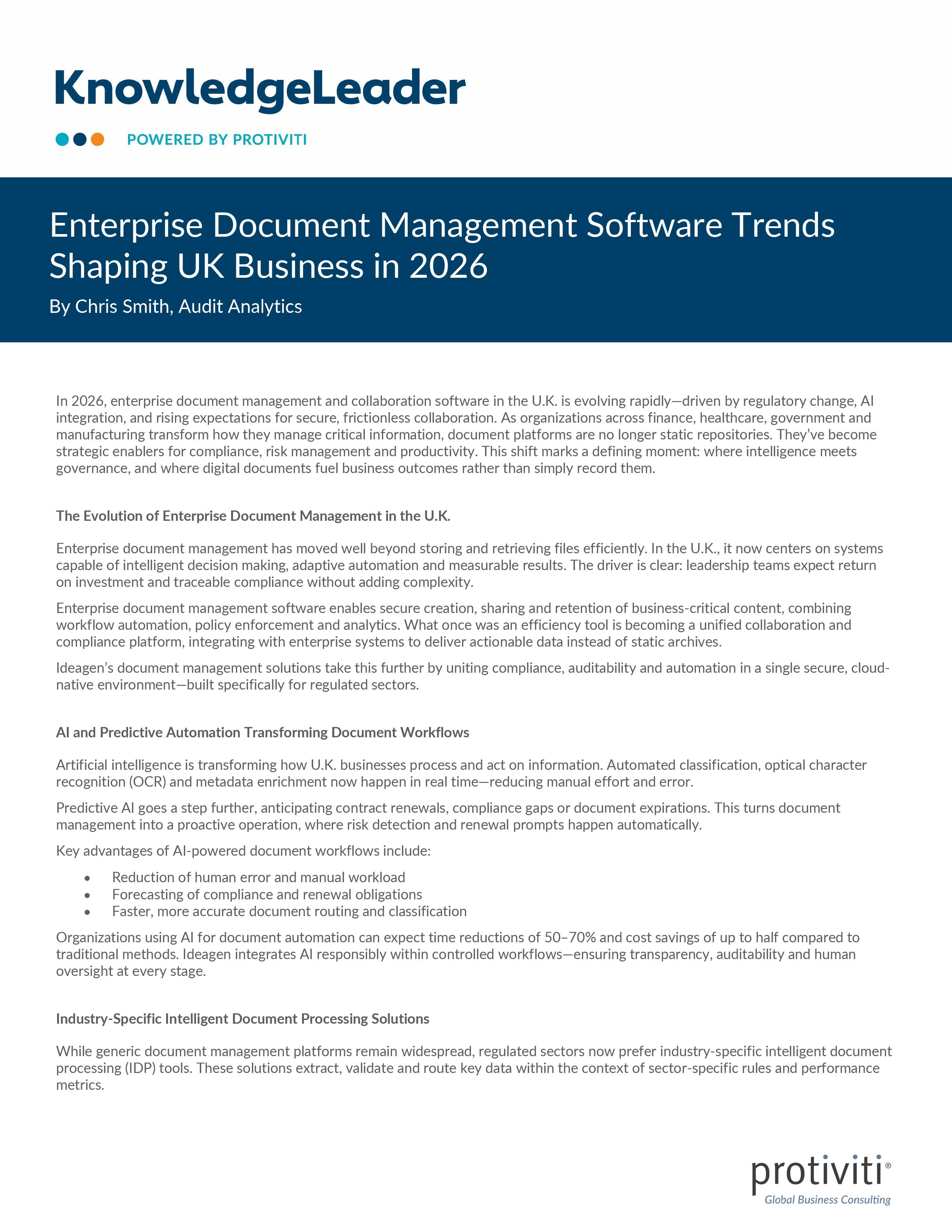 Enterprise Document Management Software Trends Shaping UK Business in 2026