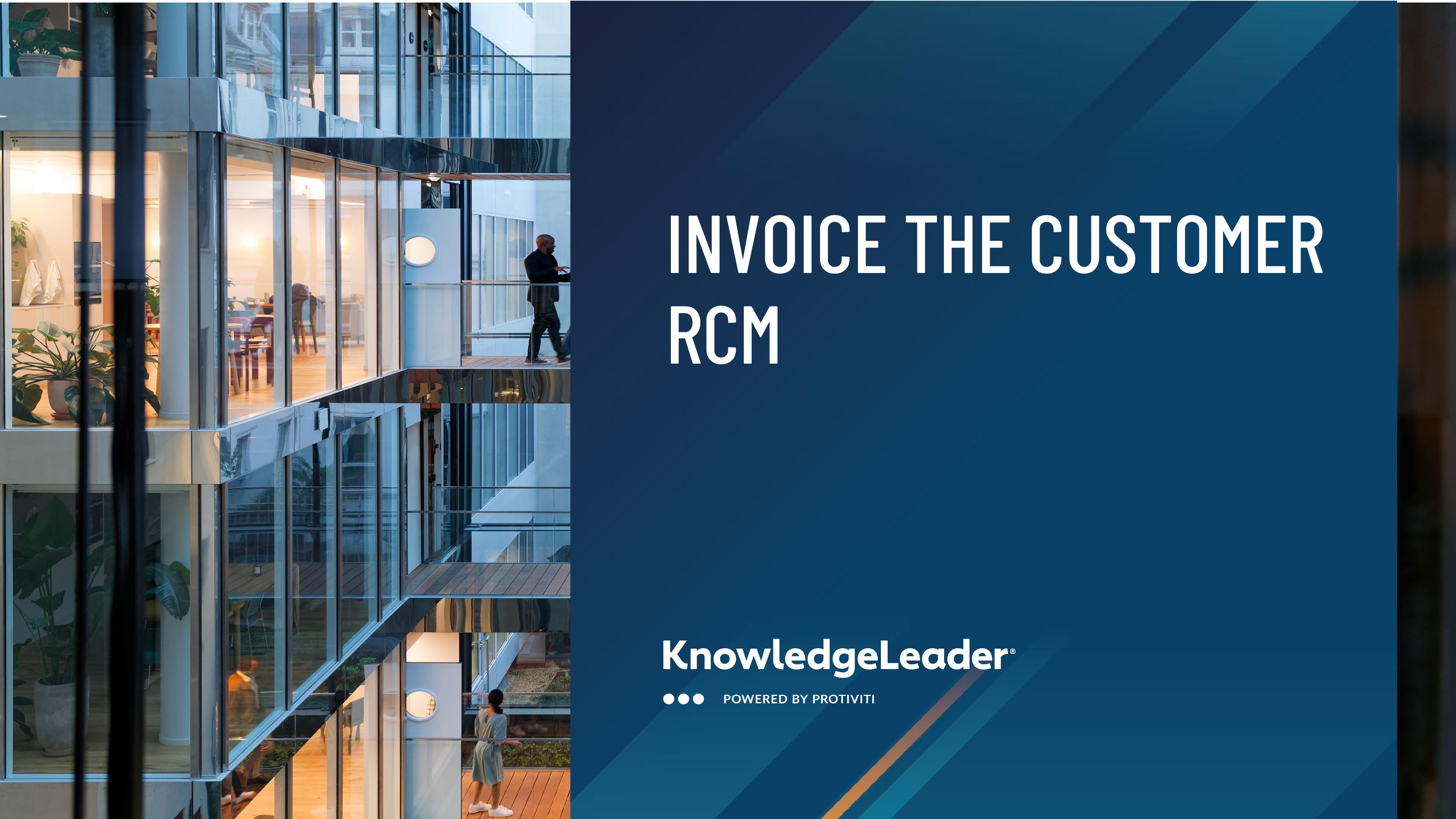 Invoice the Customer RCM