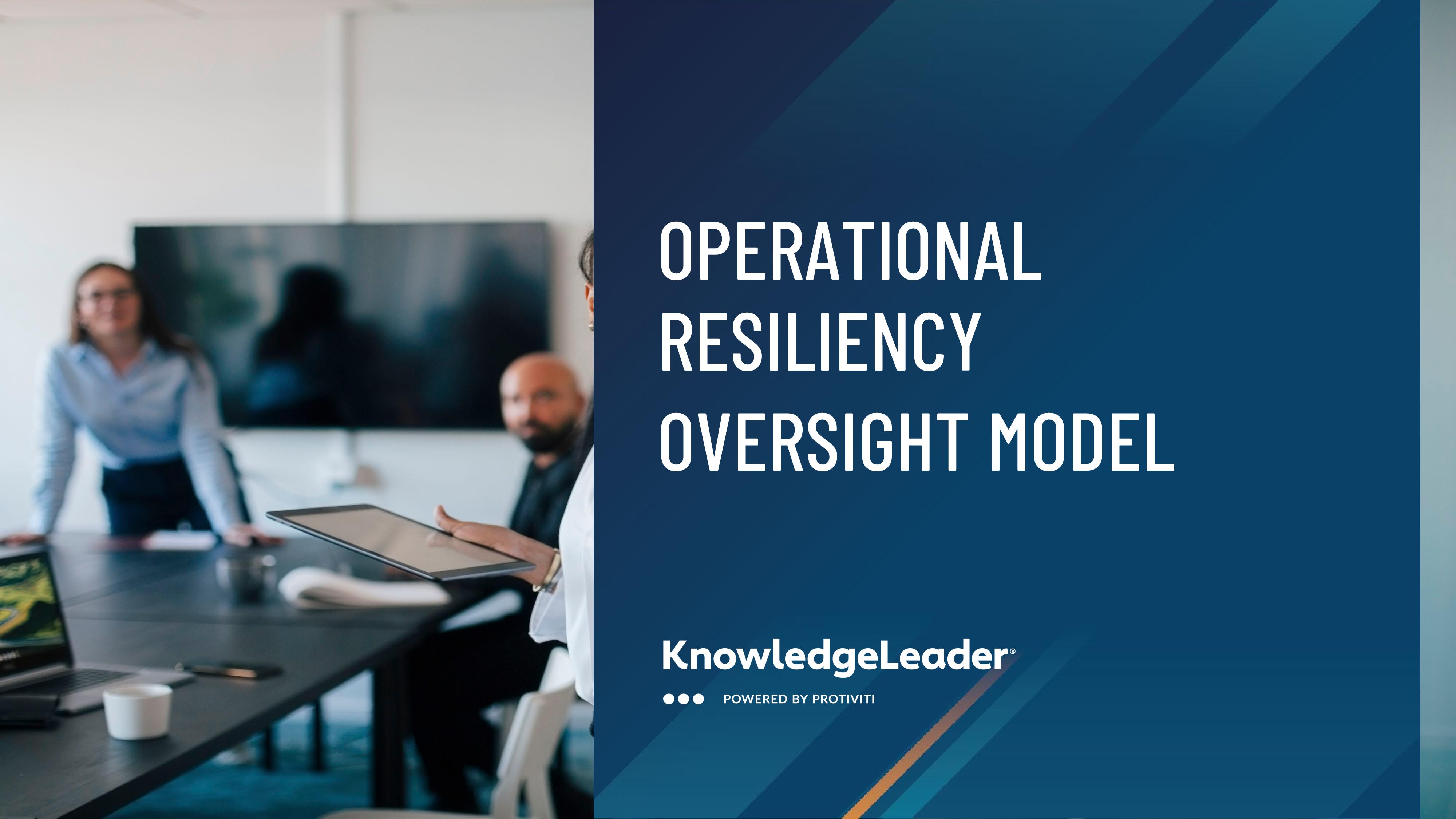 Operational Resiliency Oversight Model